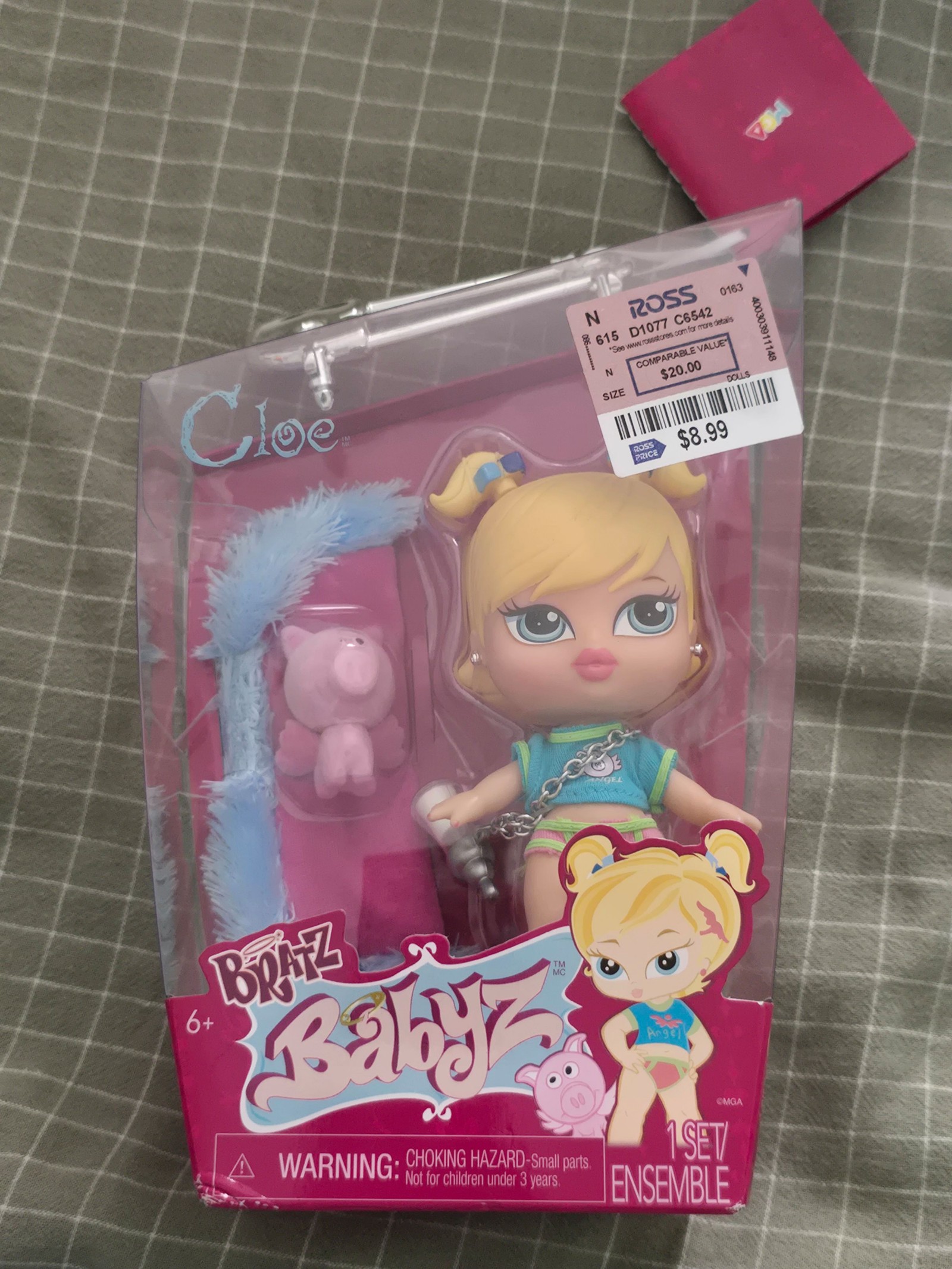 Bratz Babyz Cloe Doll Pink & Blue Accessories New