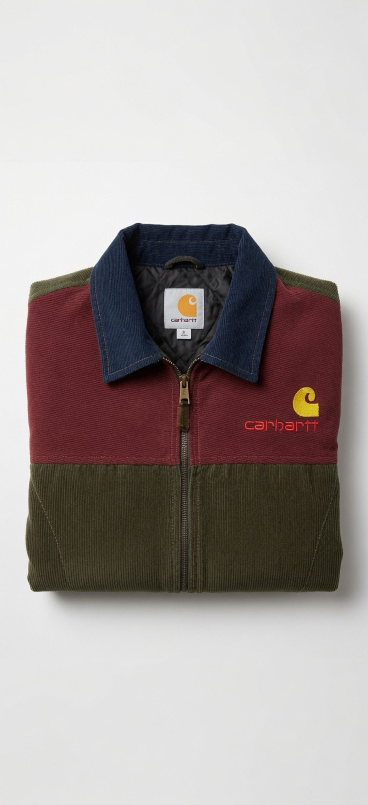 Rewoked Carhartt Multi & Navy Corduroy Bomber Jacket Large image 3