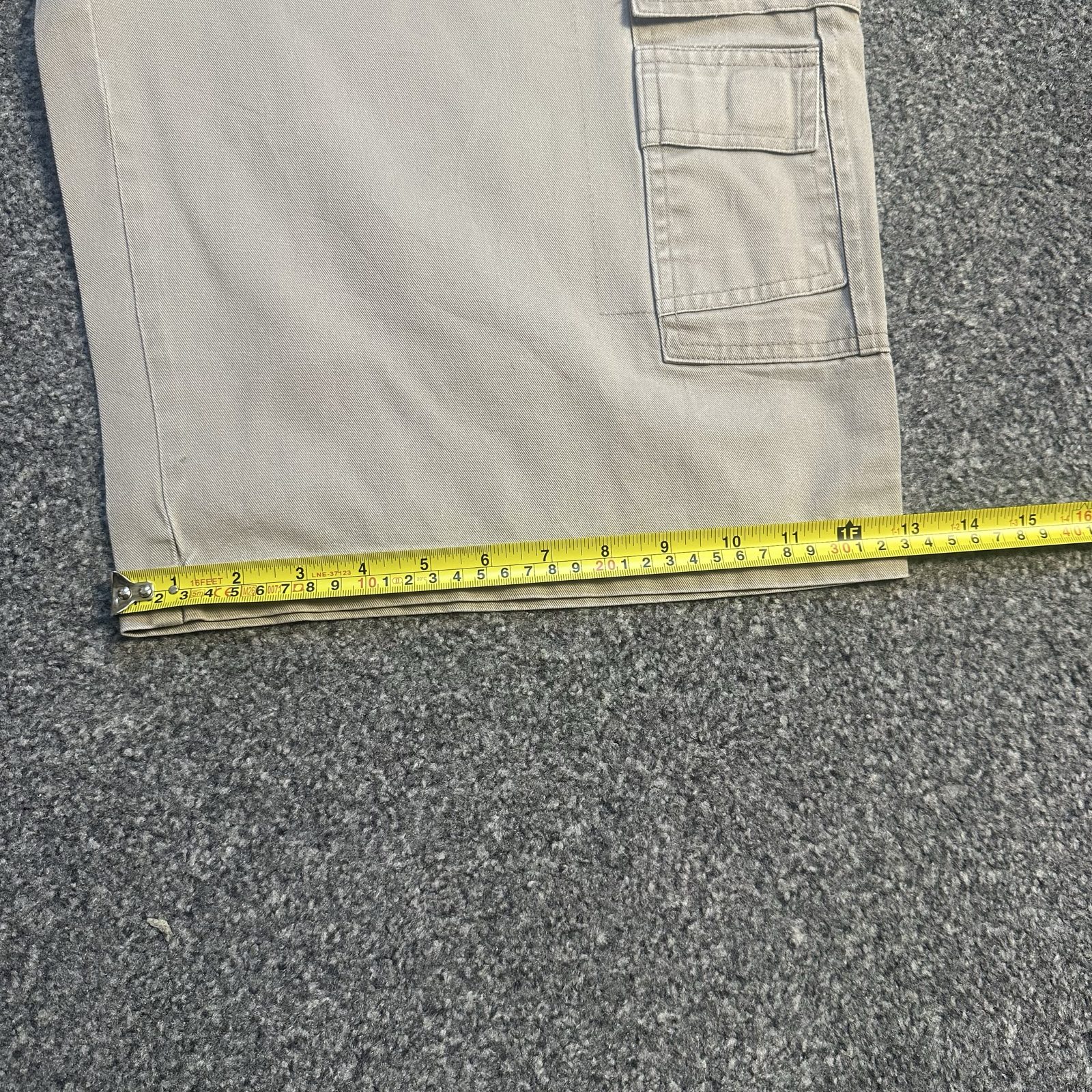 3LFE Y2K Baggy Cargo Shorts Stone Beige Japanese Streetwear Vintage image 6