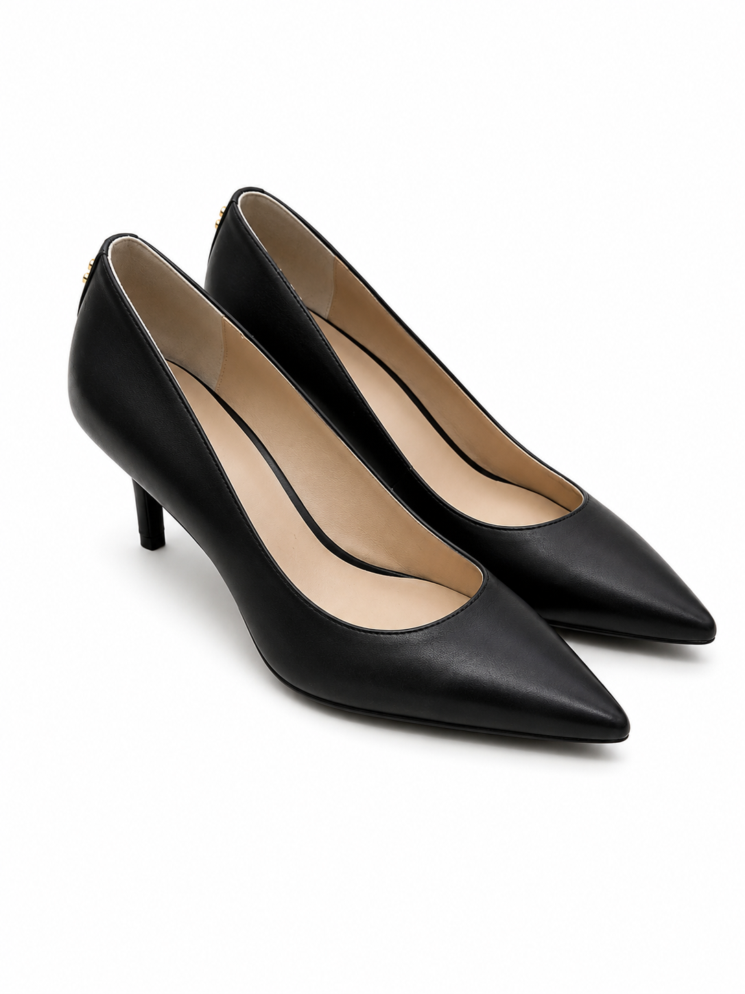 Lauren Ralph Black Leather Pointed Toe Pumps size Euro 37