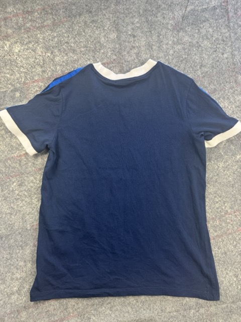 Adidas Navy & Blue Trefoil Ringer T-Shirt UK 14 / M Contrast Rib image 6
