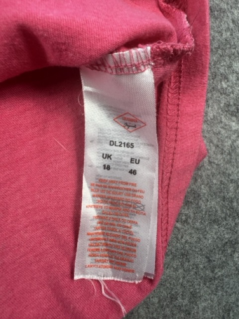 Lee Cooper Pink Butterfly & Rose Graphic T-Shirt UK 18 image 5