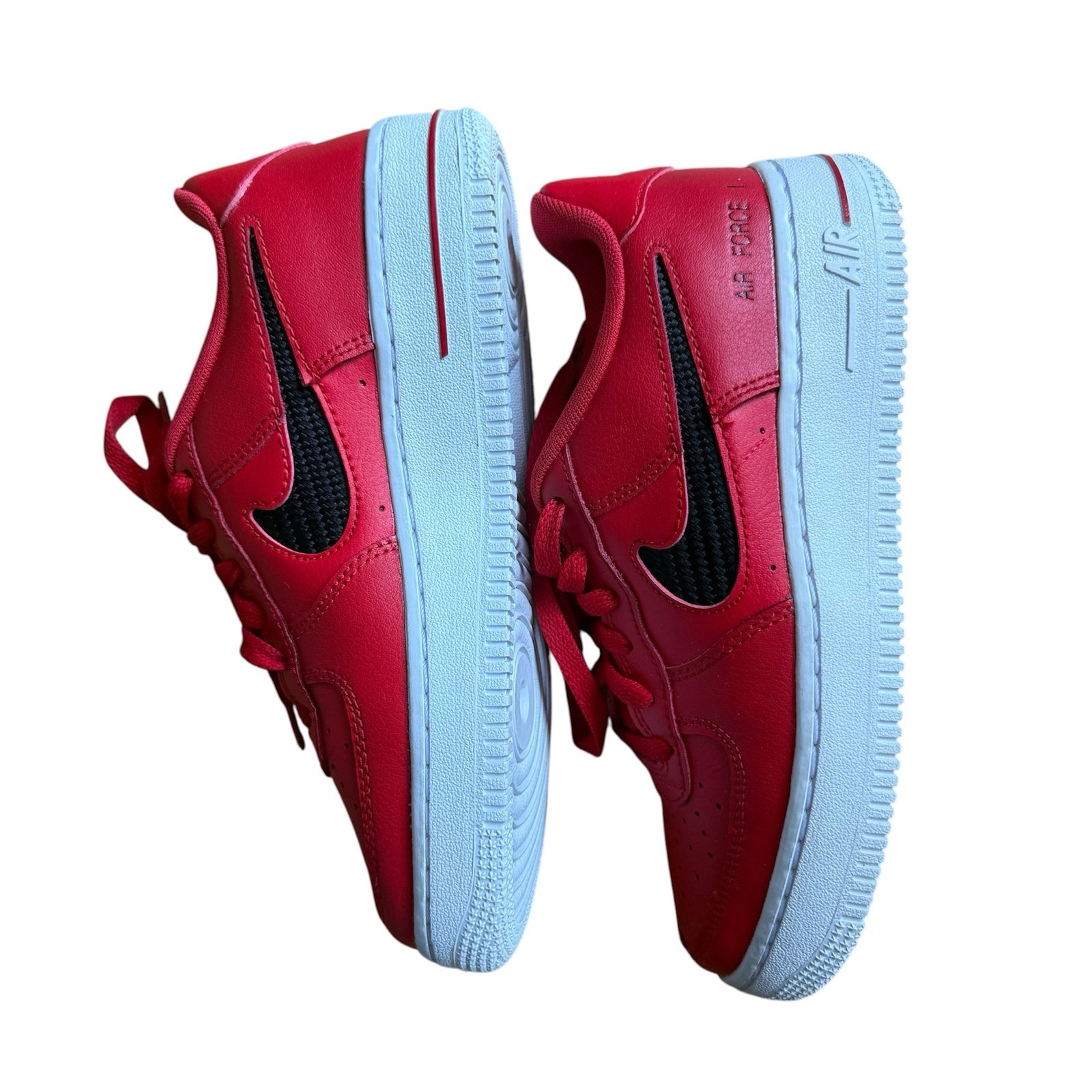 Nike Air Force 1 Low GS University Red Red Black UK 4 EU 36.5 Trainers DB2616-600 image 2
