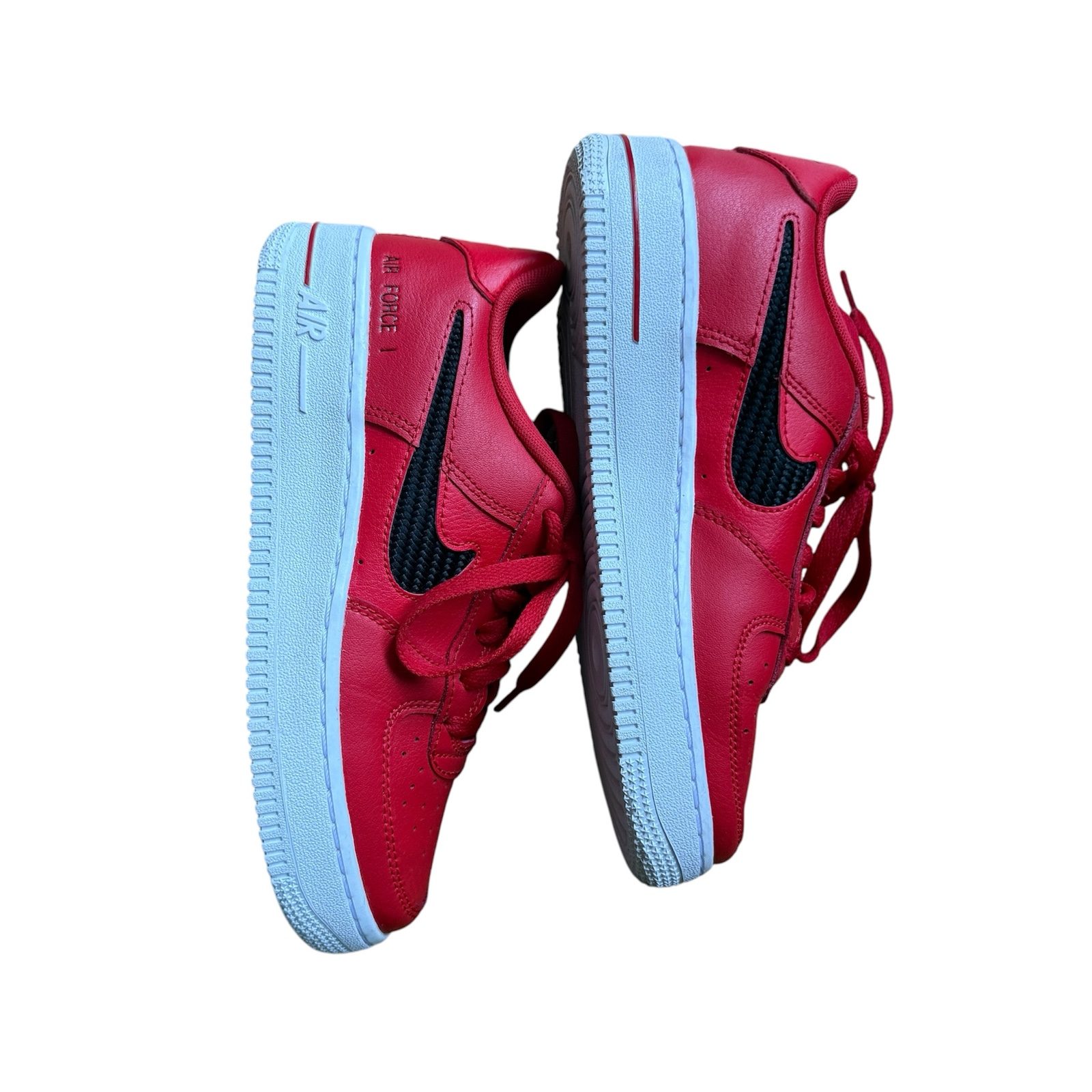Nike Air Force 1 Low GS University Red Red Black UK 4 EU 36.5 Trainers DB2616-600 image 3
