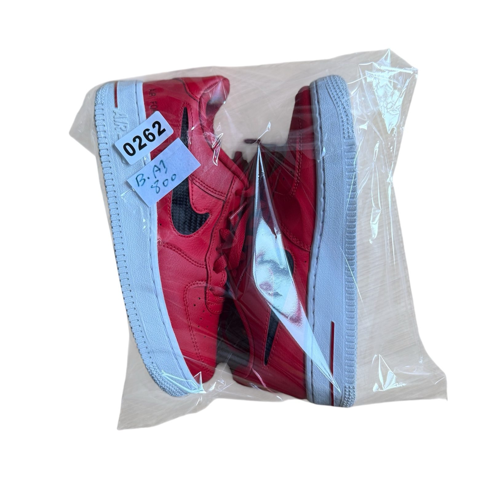 Nike Air Force 1 Low GS University Red Red Black UK 4 EU 36.5 Trainers DB2616-600 image 10