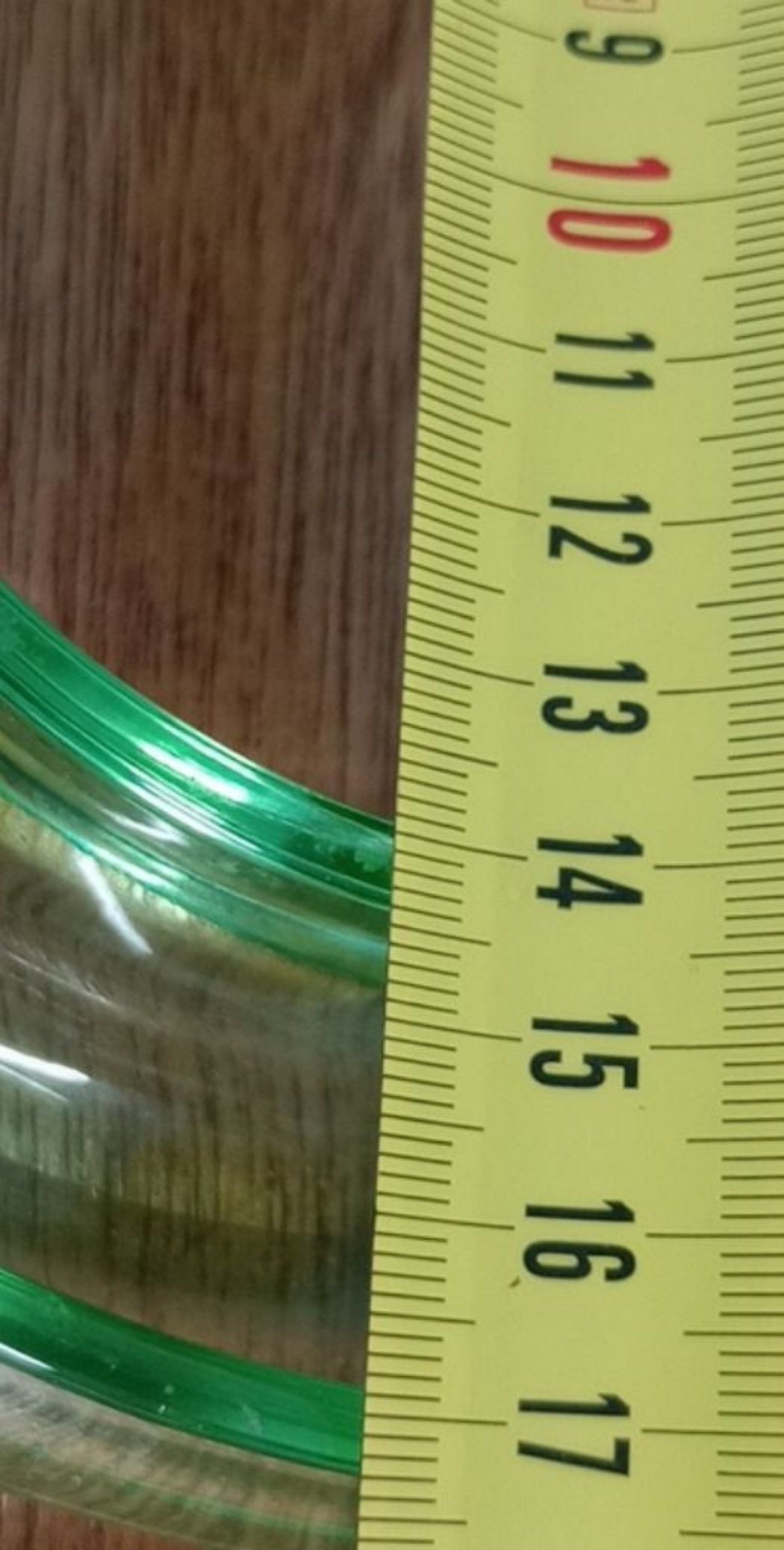 Green Glass Posy Bowl 17 cm Diameter Vintage image 3