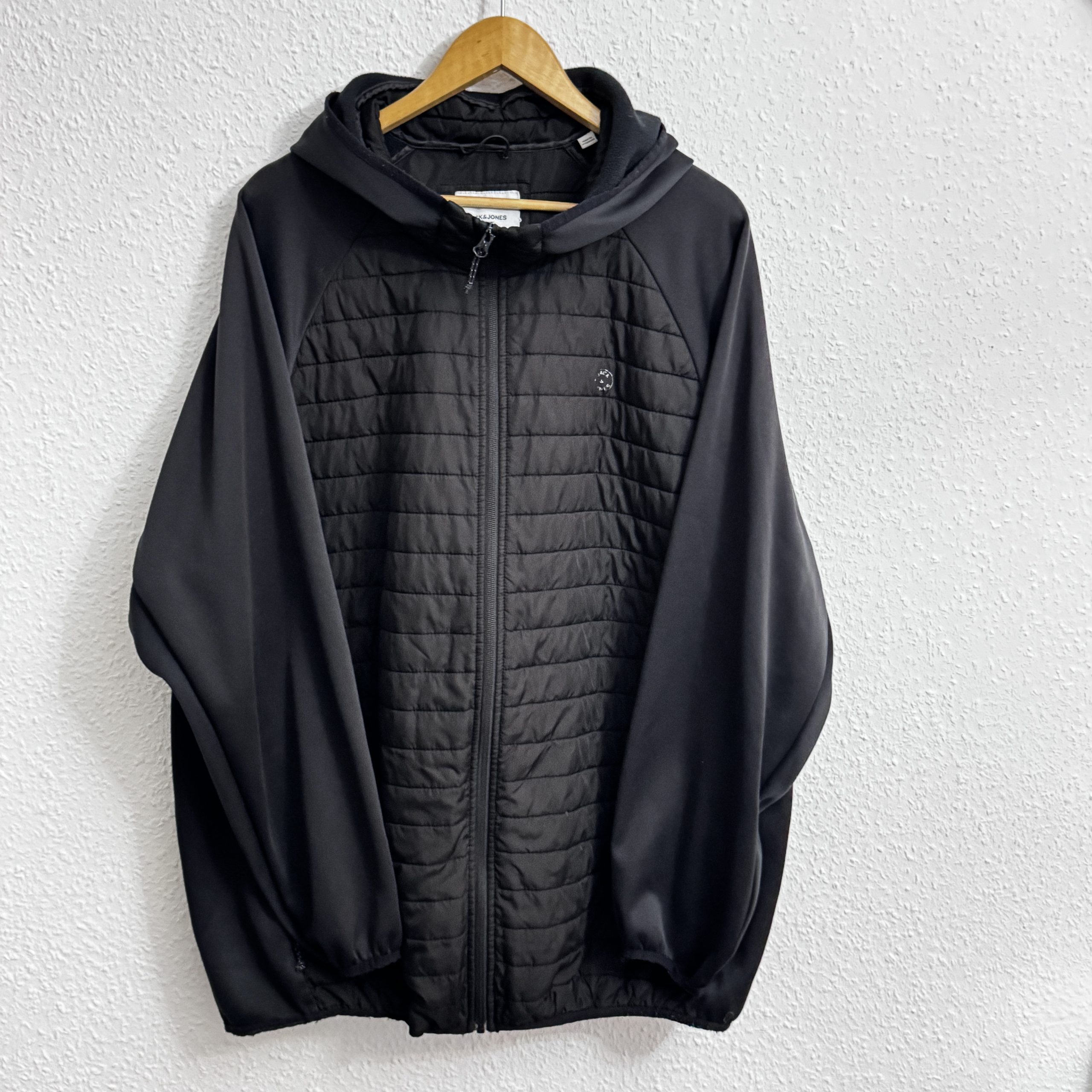 Jack & Jones Black Quilted Hoodie Jacket 4XL 1682