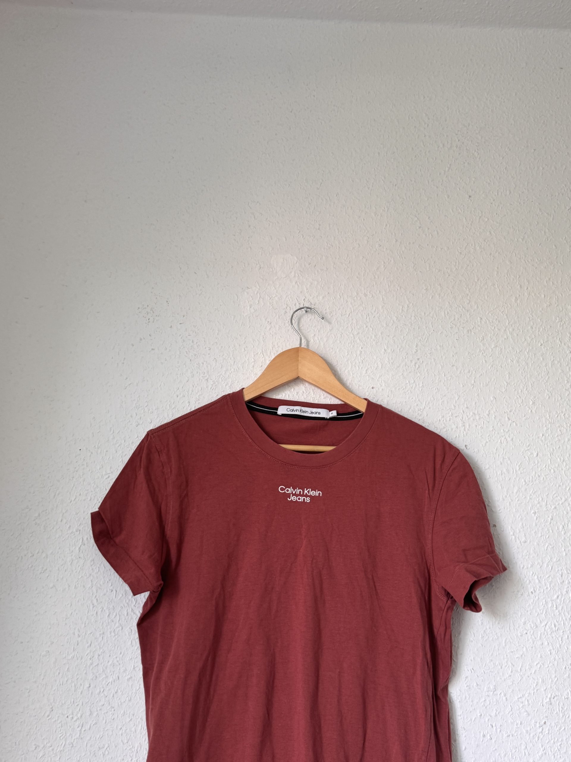 Calvin Klein Jeans Red T-Shirt Medium Cotton 2955 image 3