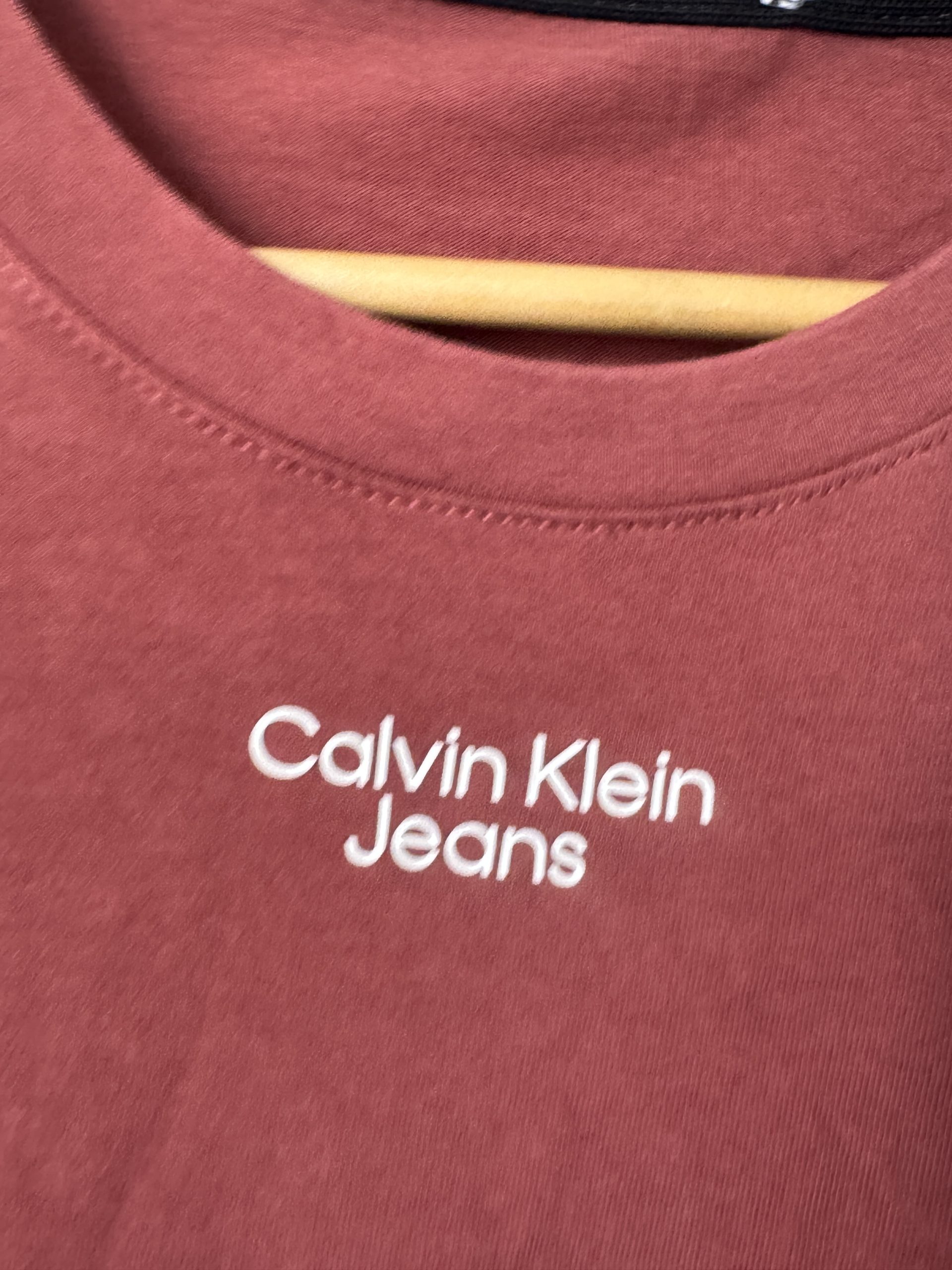 Calvin Klein Jeans Red T-Shirt Medium Cotton 2955 image 4