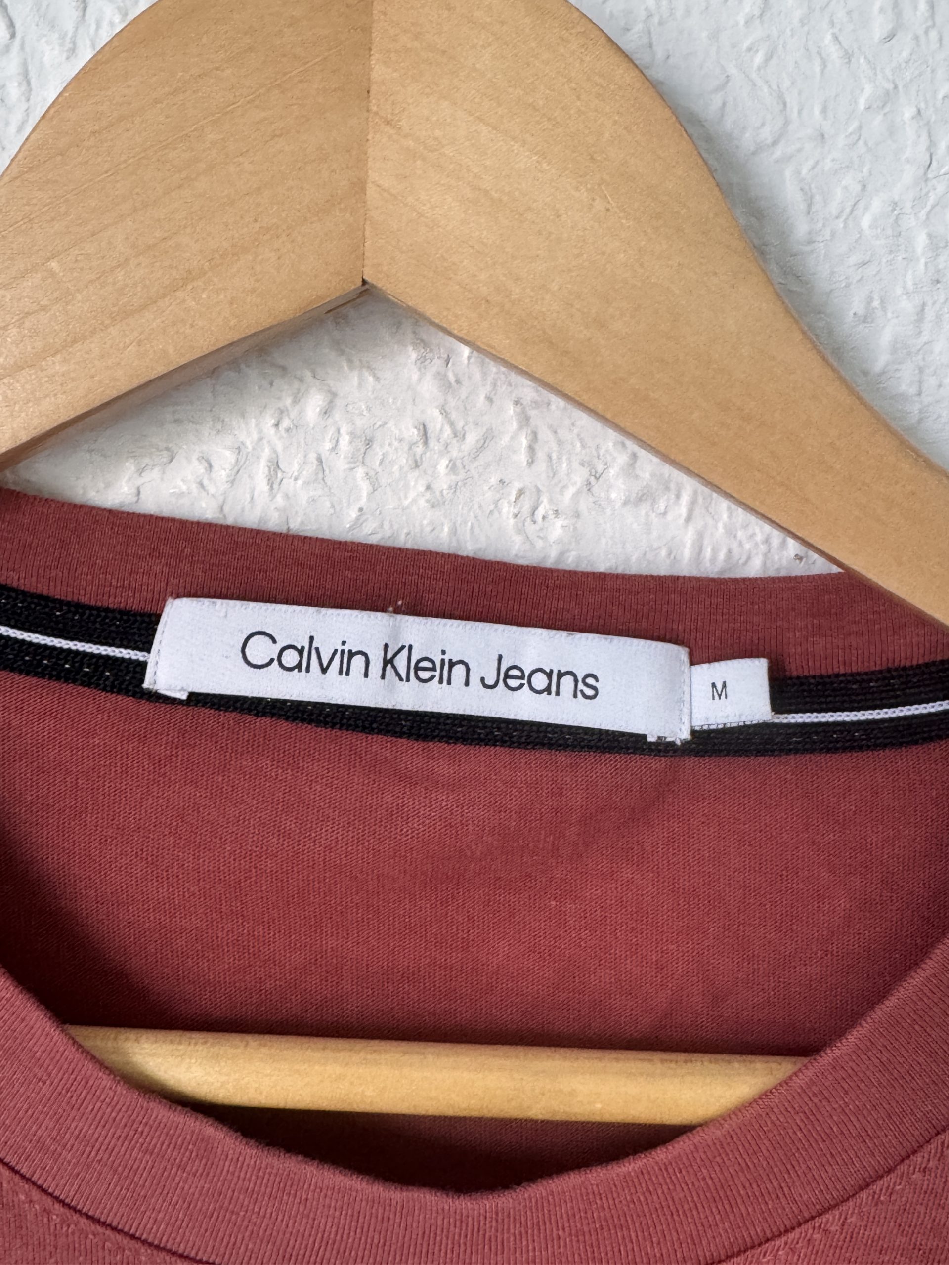Calvin Klein Jeans Red T-Shirt Medium Cotton 2955 image 5