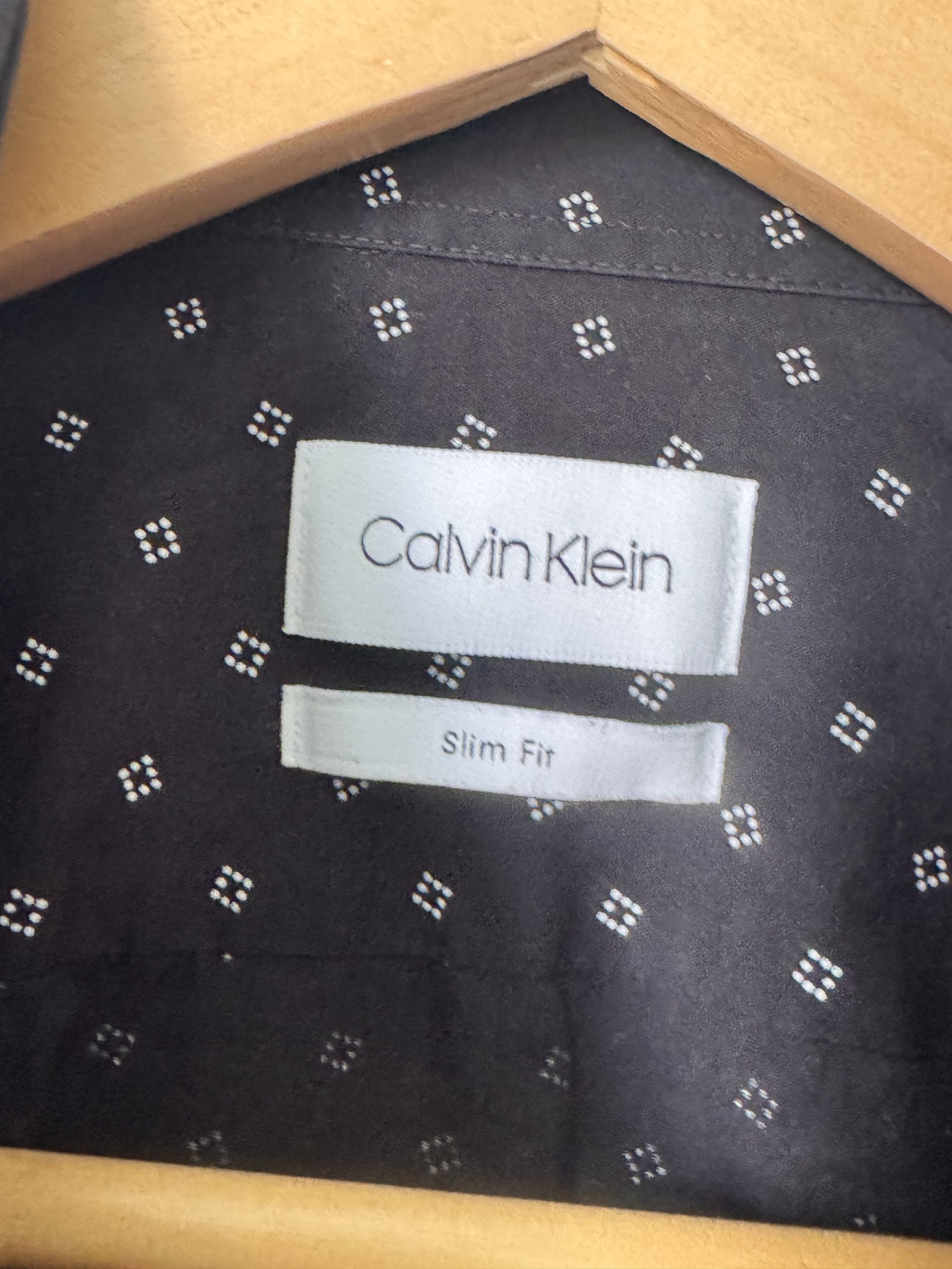Calvin Klein Black & White Slim Fit Shirt M Cotton 2957 image 3