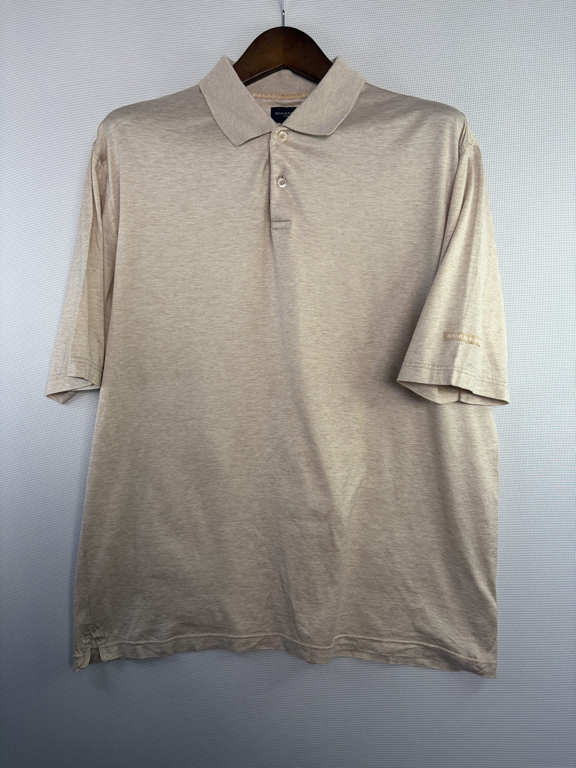 Burberry Beige Polo Shirt XL Lightweight Cotton