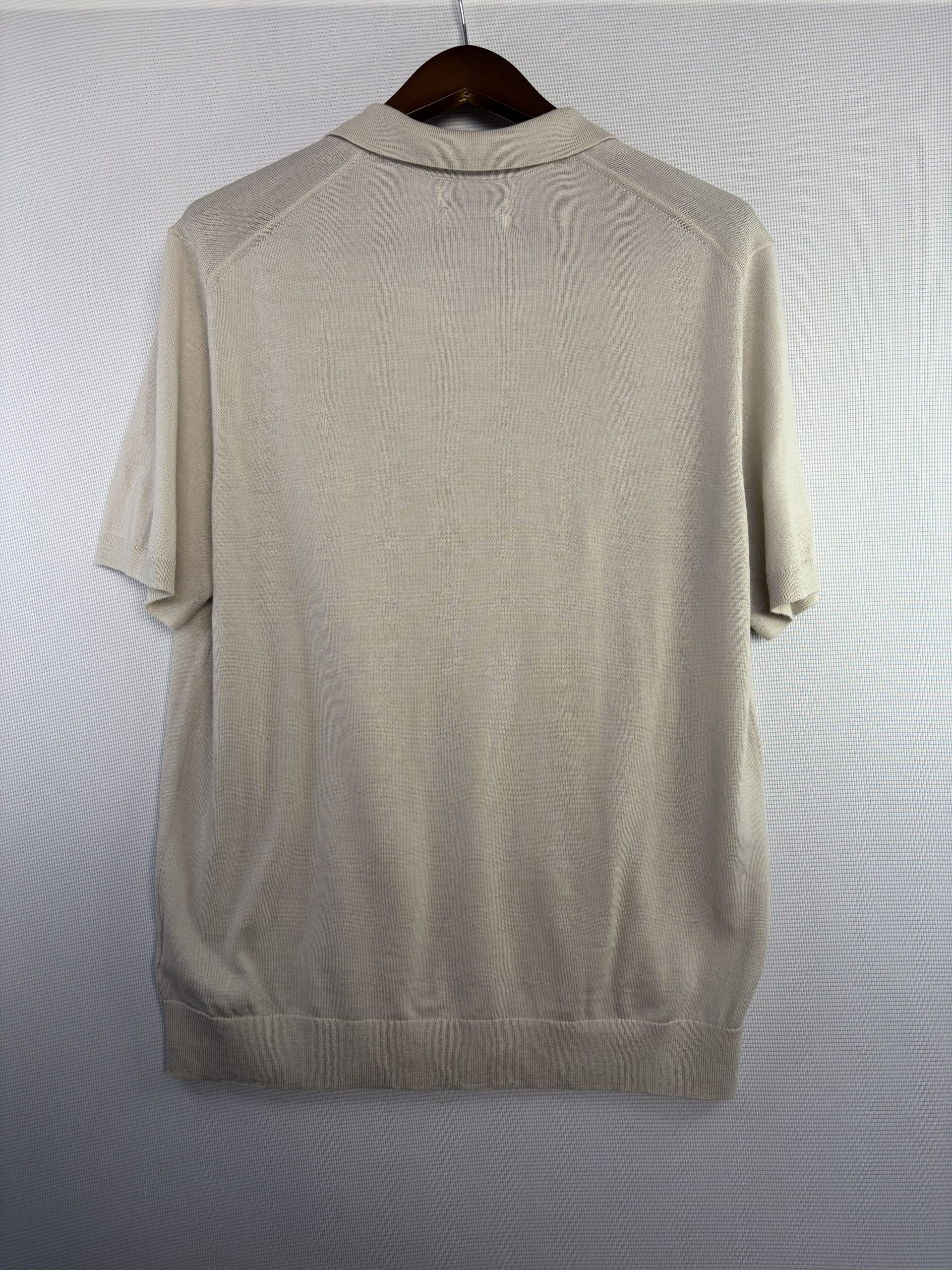 Autograph M&S Men's XL Merino Wool Knitted Polo Stone BNWT image 5