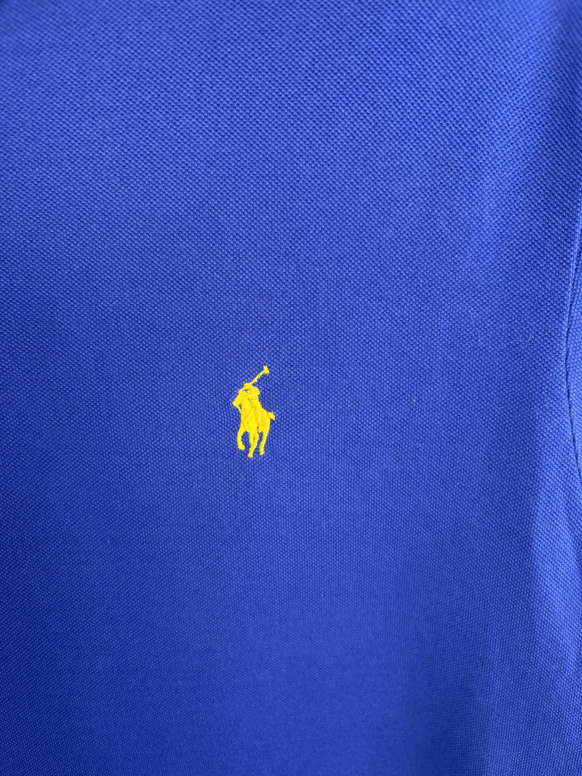 Polo Ralph Lauren Men's Custom Fit Pique Polo Shirt Blue Size XL Pony Logo image 3