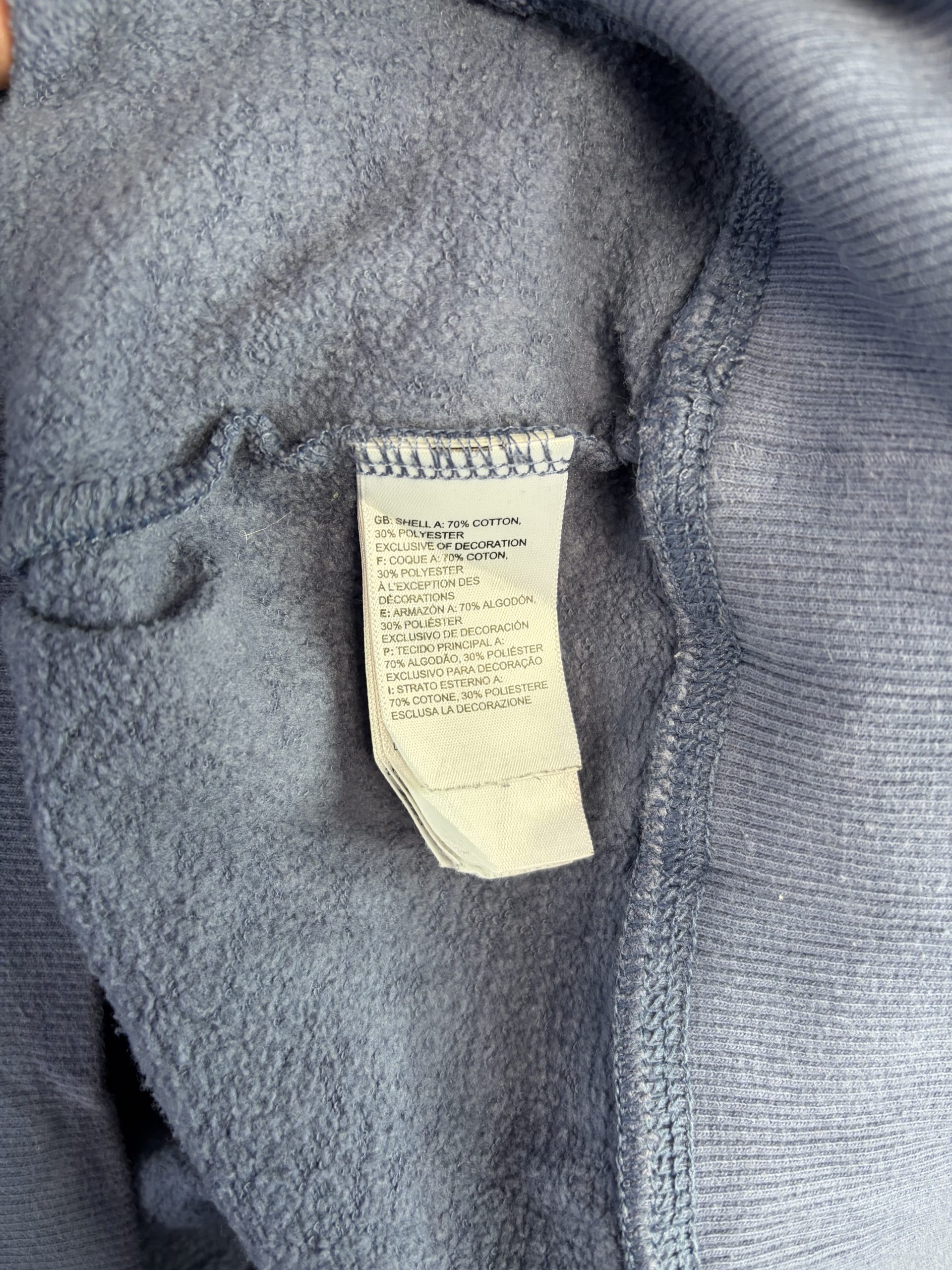 The North Face Women's S Cropped Sweatshirt Slate Blue Embroidered Logo image 4