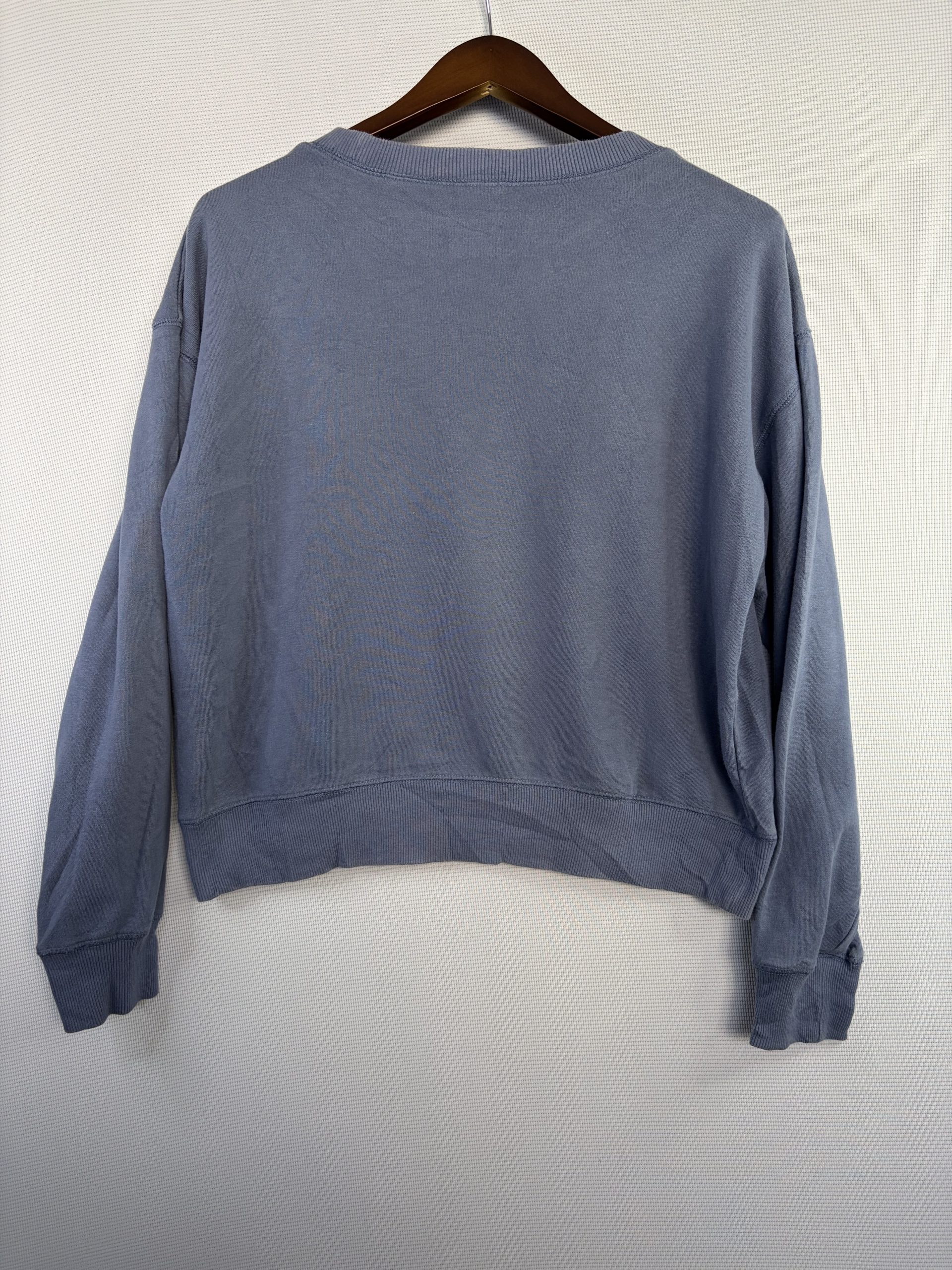 The North Face Women's S Cropped Sweatshirt Slate Blue Embroidered Logo image 5