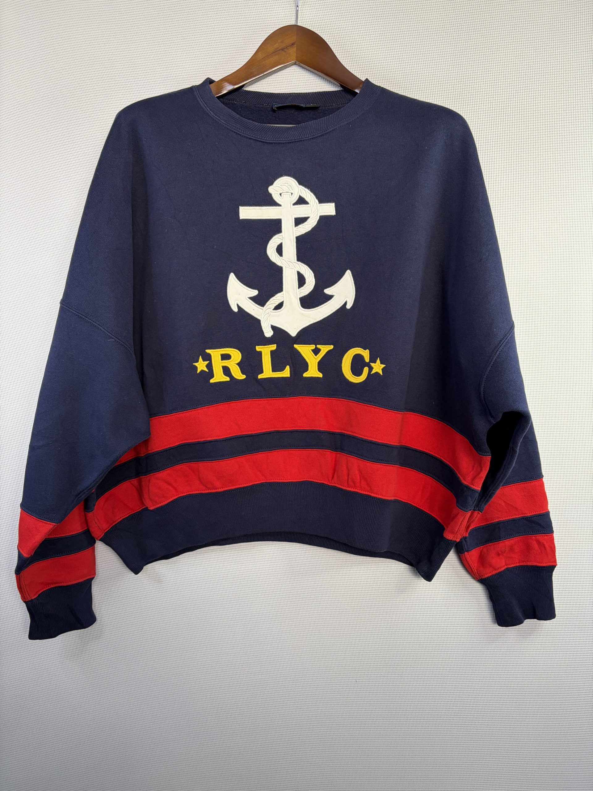 Polo Ralph Lauren Navy & Red Anchor Crewneck Sweater M