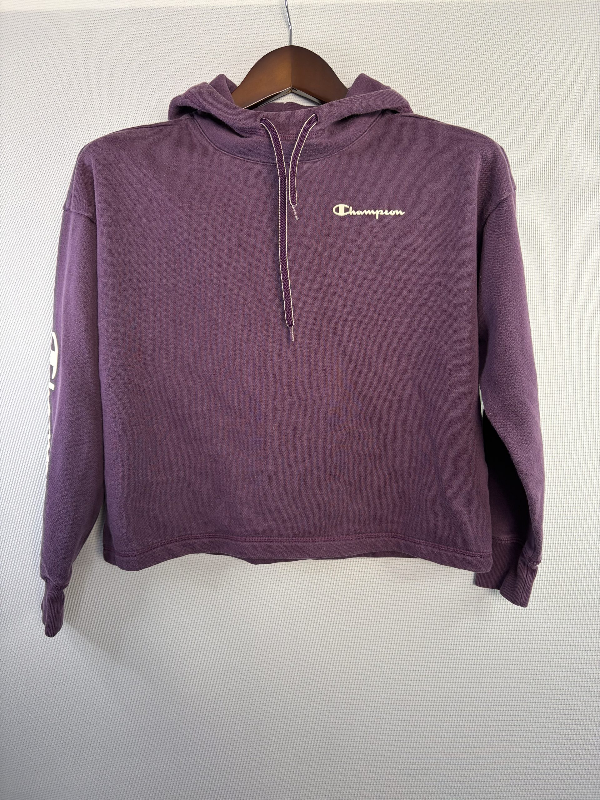 Champion Purple Hoodie Small Large Cotton Blend