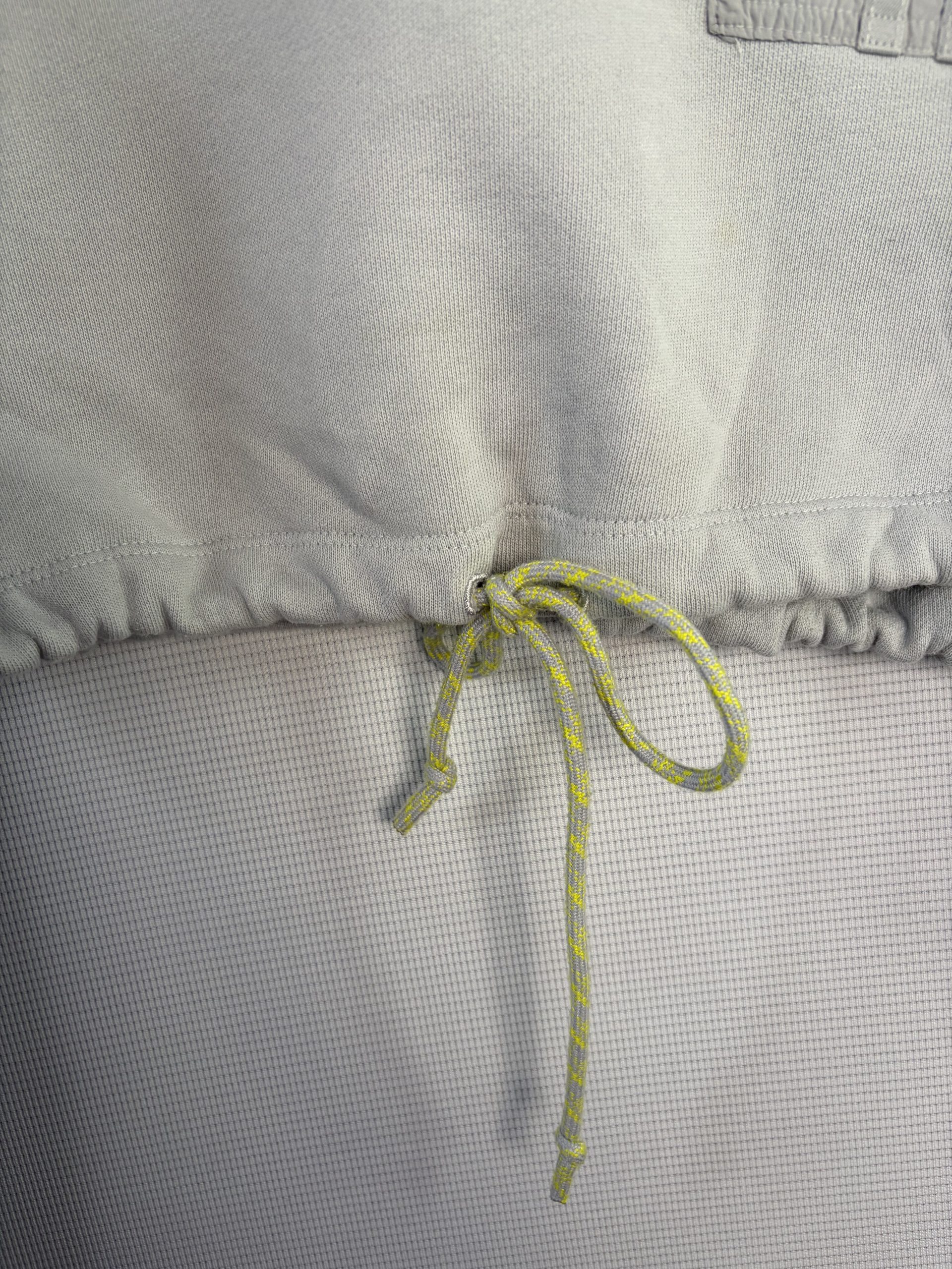 Adidas Originals Cropped Cotton Crew Sweatshirt Grey Utility Pocket Size XS Womens image 3