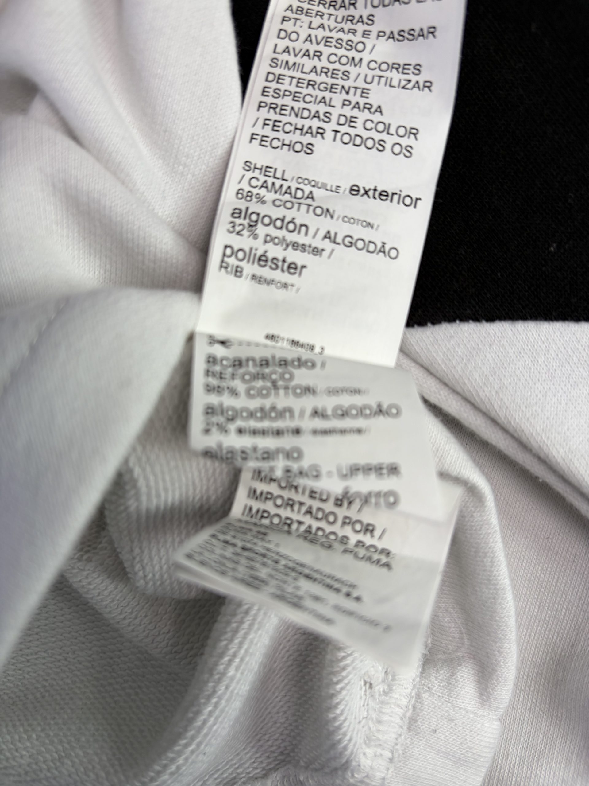 Puma Cropped Funnel Quarter Zip Sweatshirt White Snake Print Size L image 5