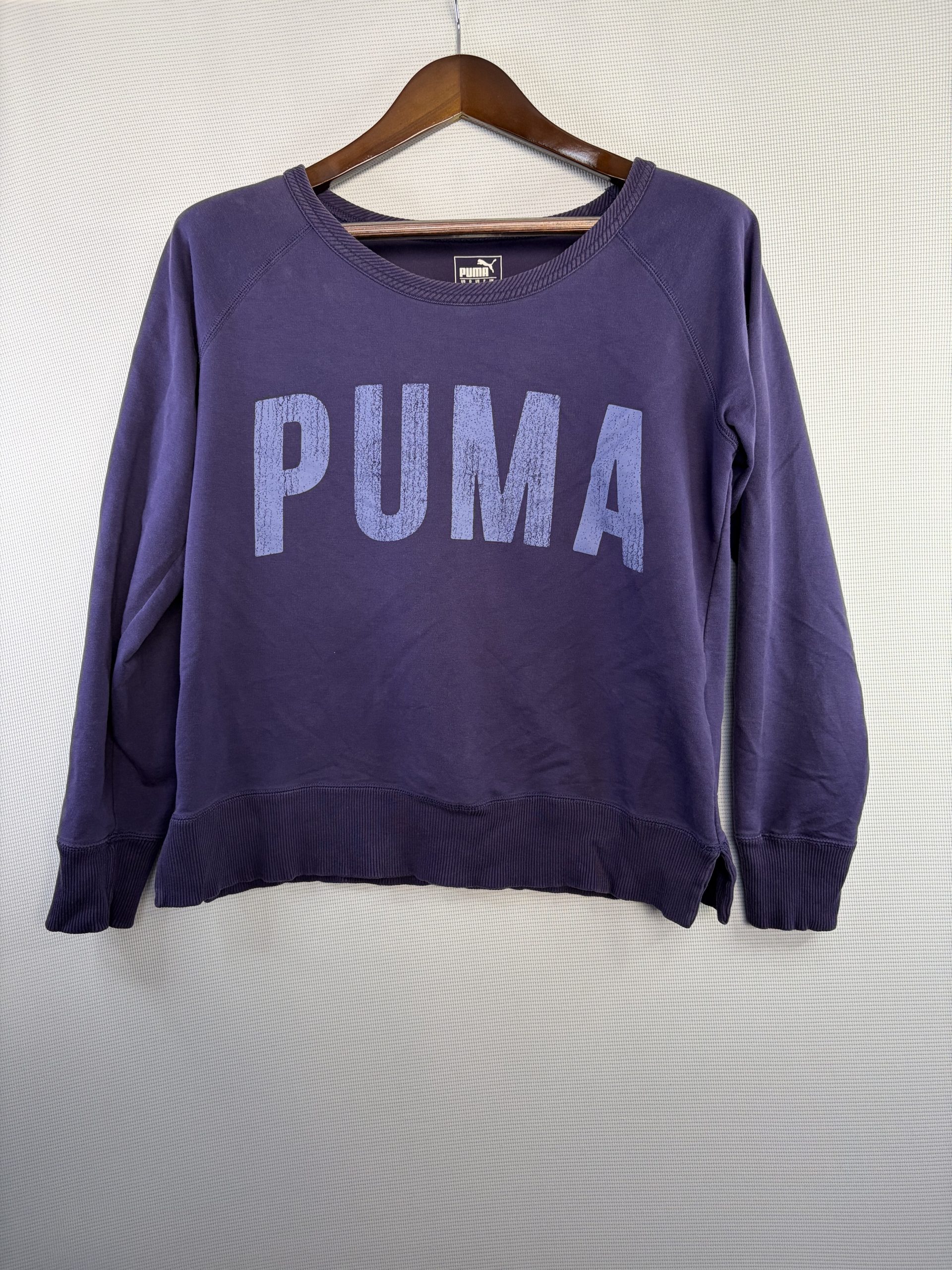 Puma Purple Sweatshirt Women Size 12 Cotton & Polyester