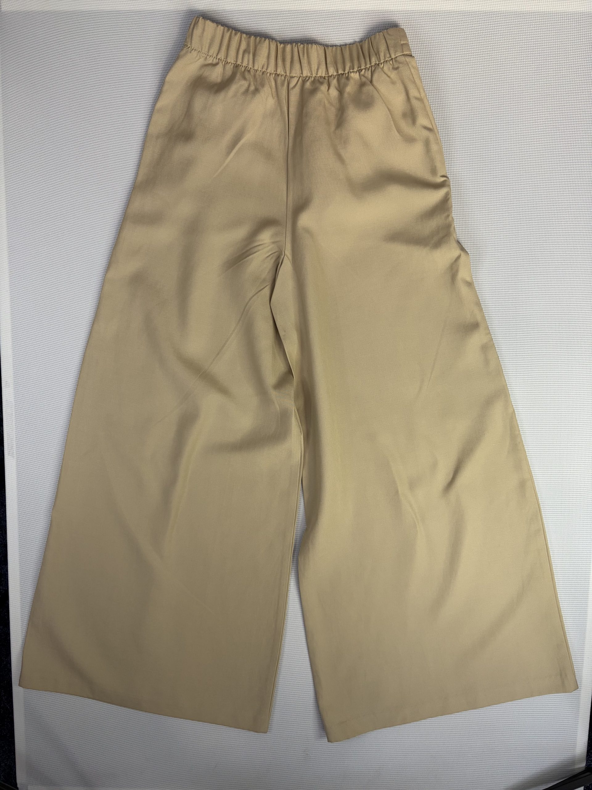 M&S Women's UK 6 Wide Leg Trousers Sandstone Linen Blend BNWT image 4