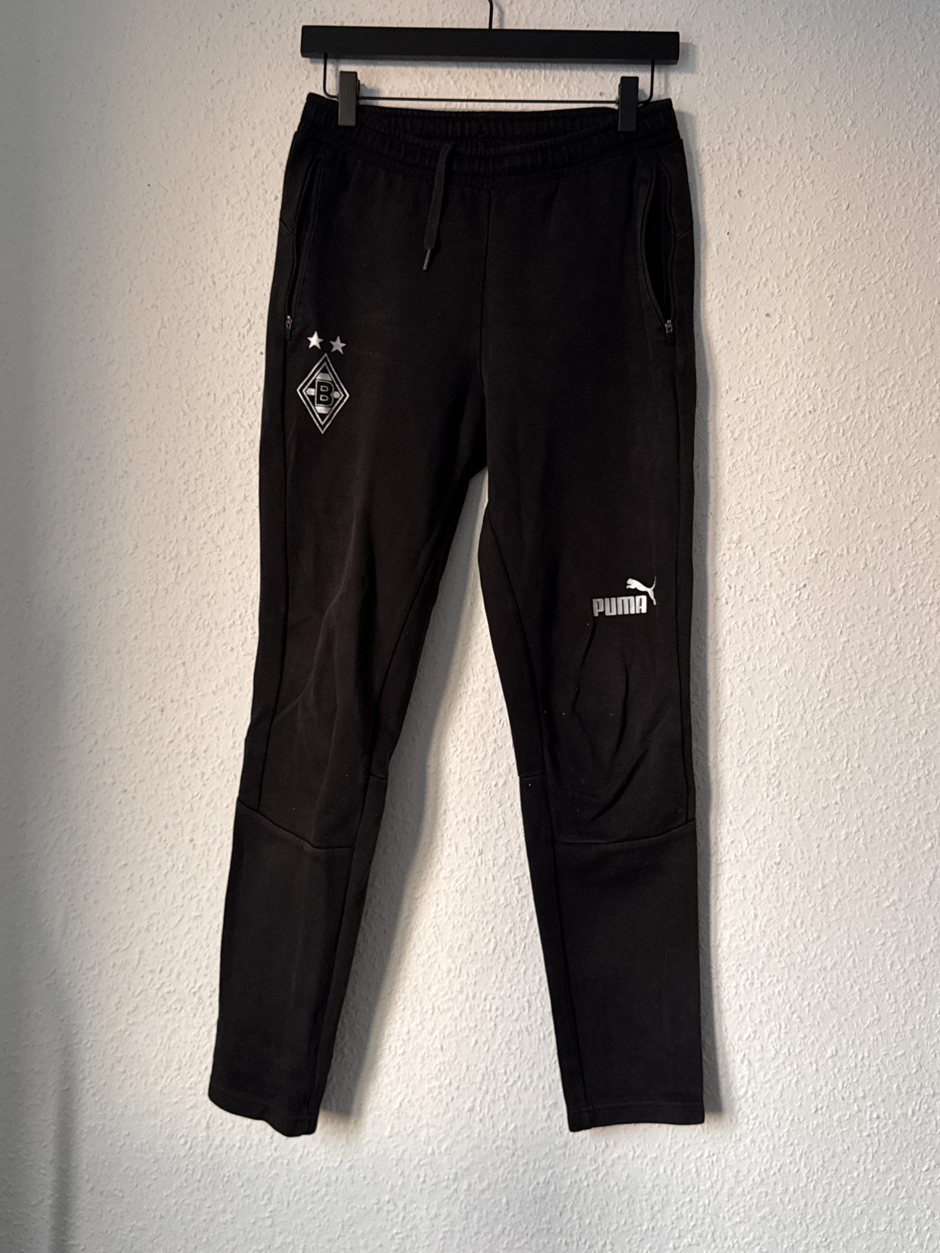 Puma Black Borussia Mönchengladbach Joggers Small Zipped Pockets 2968