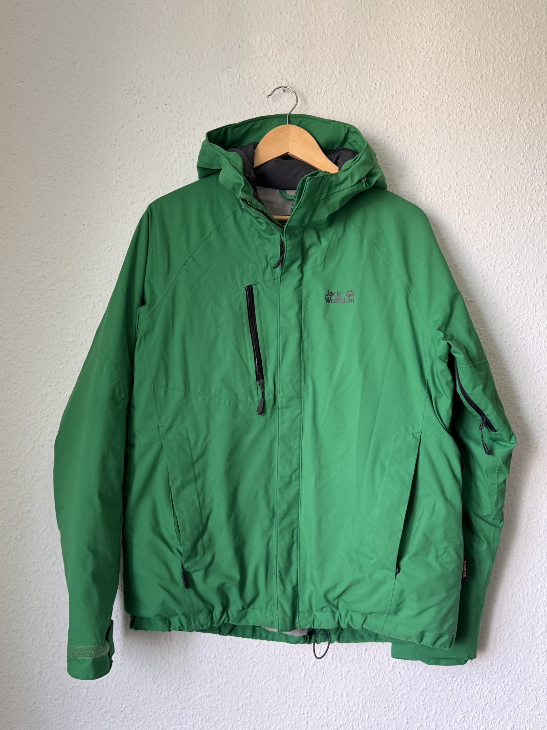 Jack Wolfskin Green Hooded Softshell Jacket Medium 2944