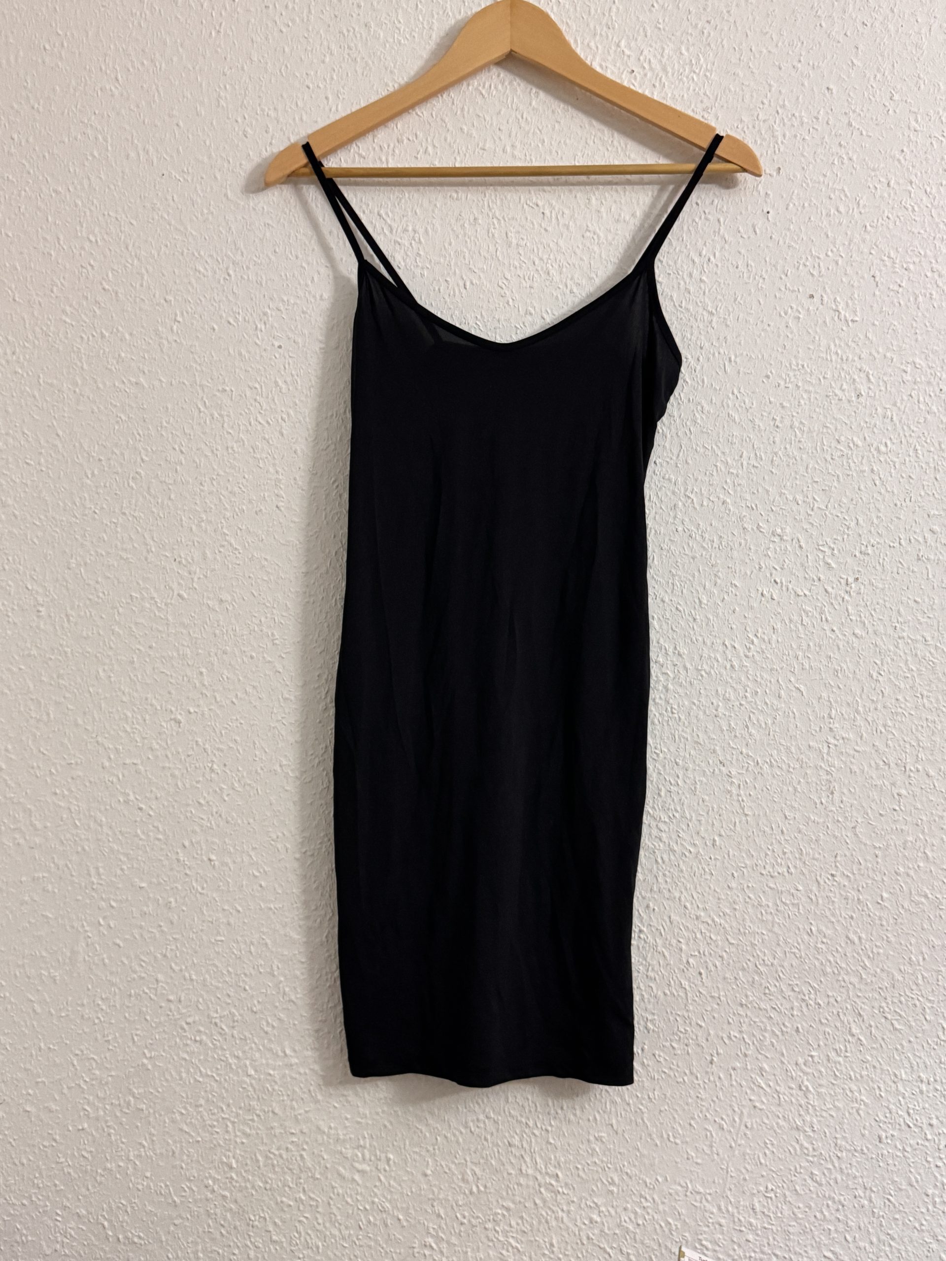 Unbranded Black Slip Dress One Size Slim Fit 2932