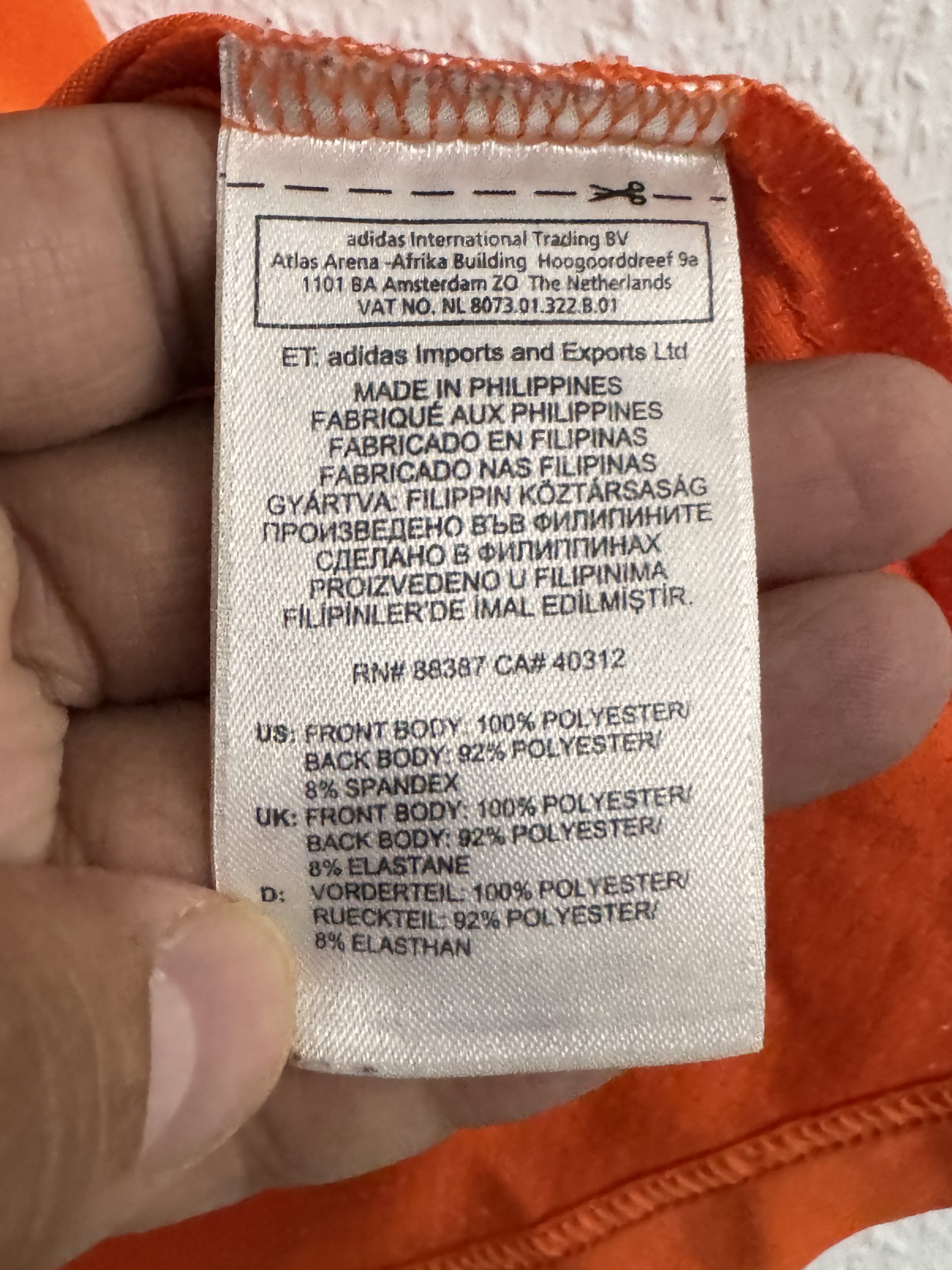 Adidas Orange Climacool T-Shirt Medium Breathable 2933 image 5