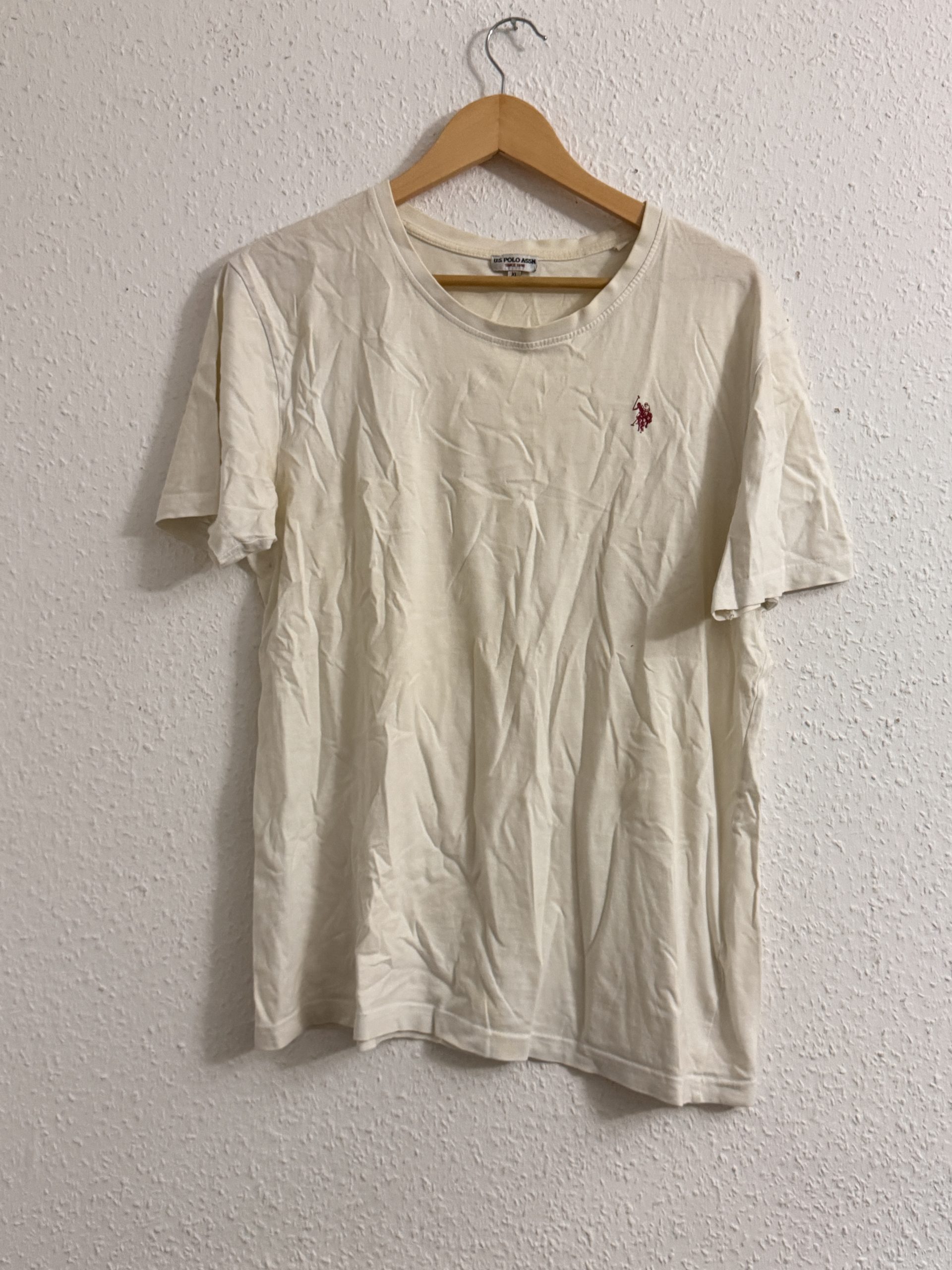 U.S. Polo Assn. Beige T-Shirt XL Red Logo 2935