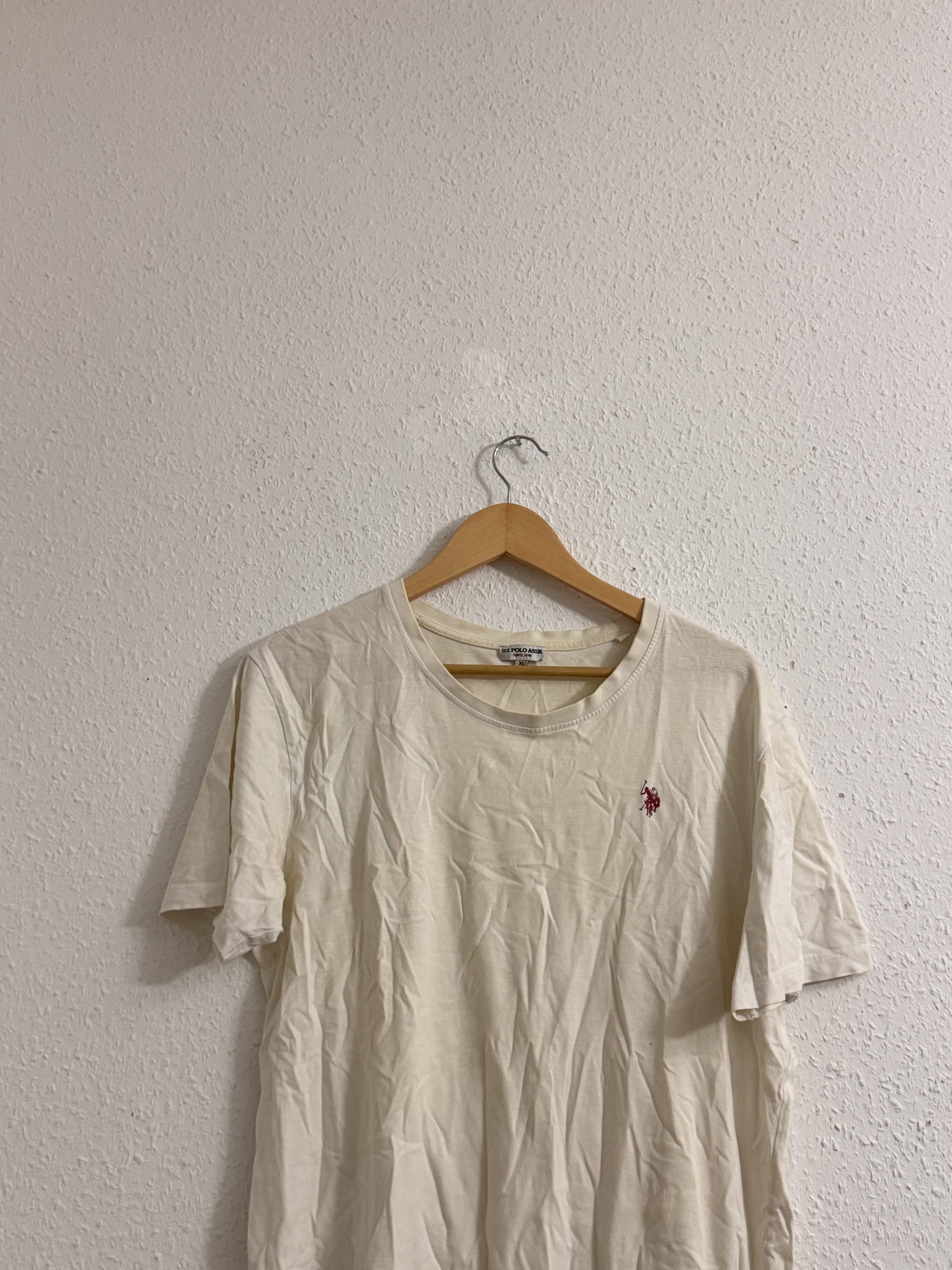 U.S. Polo Assn. Beige T-Shirt XL Red Logo 2935 image 2