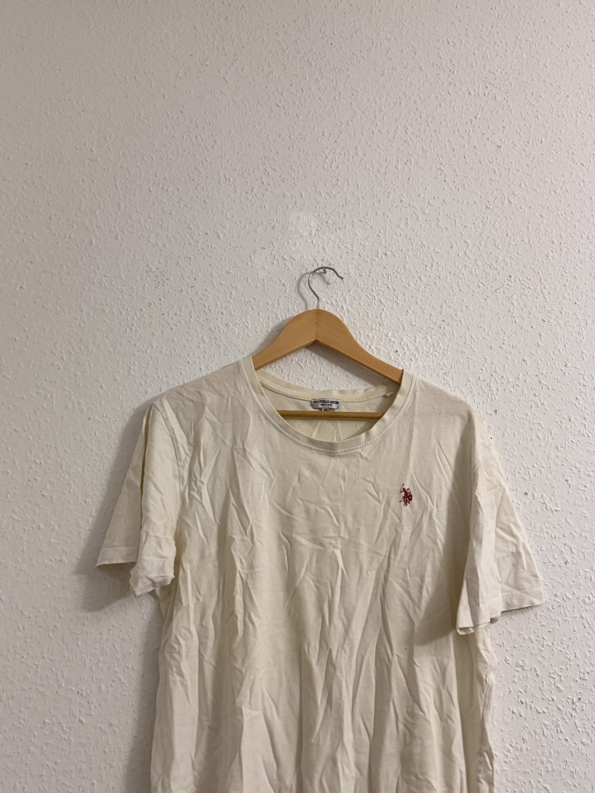 U.S. Polo Assn. Beige T-Shirt XL Red Logo 2935 image 3