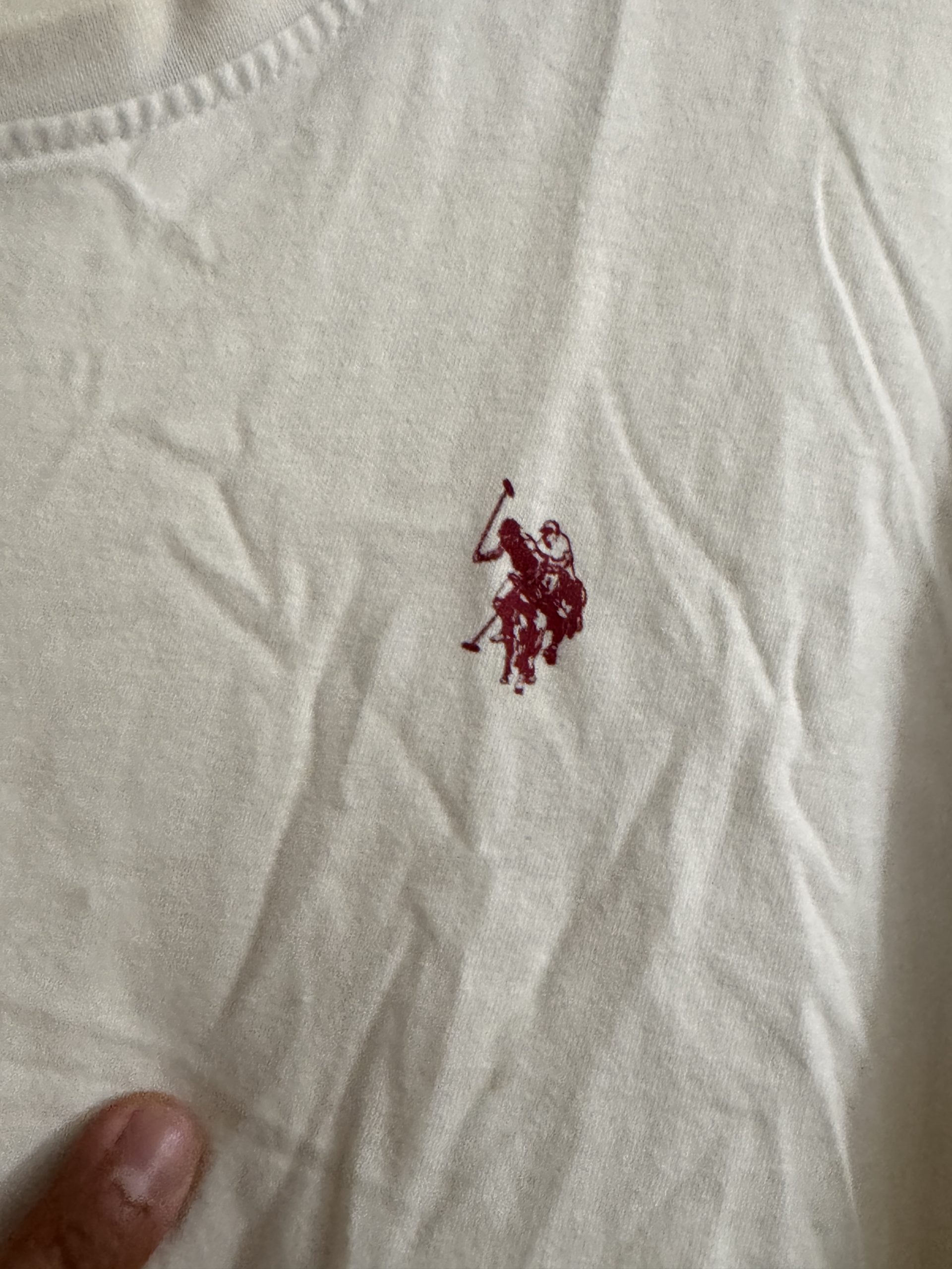 U.S. Polo Assn. Beige T-Shirt XL Red Logo 2935 image 4
