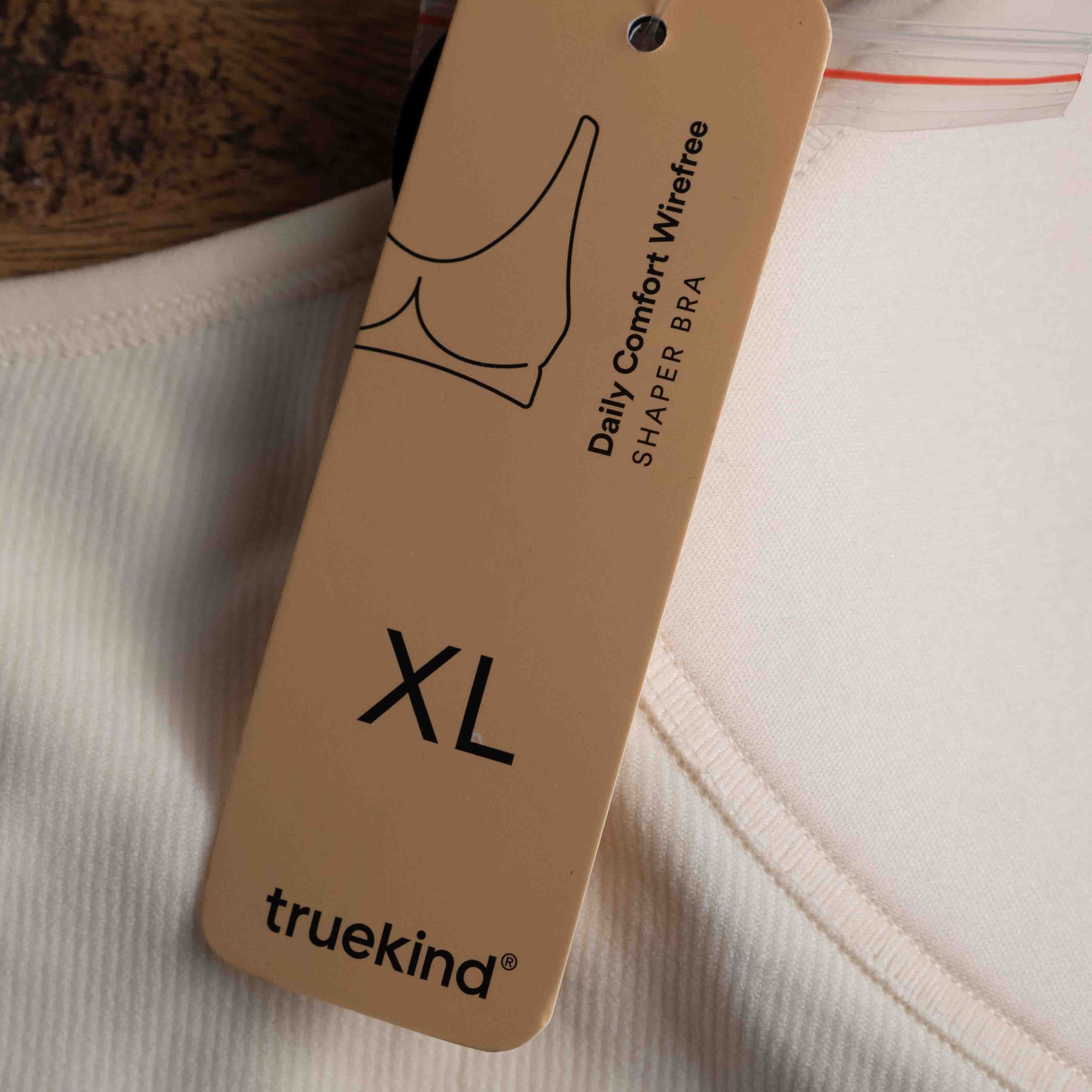Truekind Cream Soft Wireless Bra XL NWT With Extender image 6