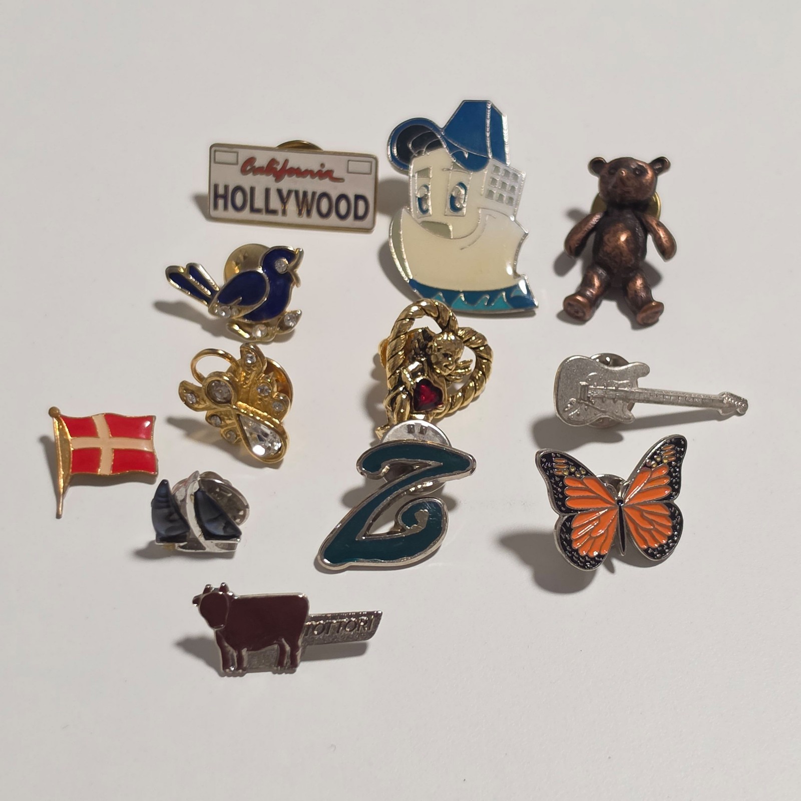 Assorted Enamel Vintage Pins Mix Multi Colour