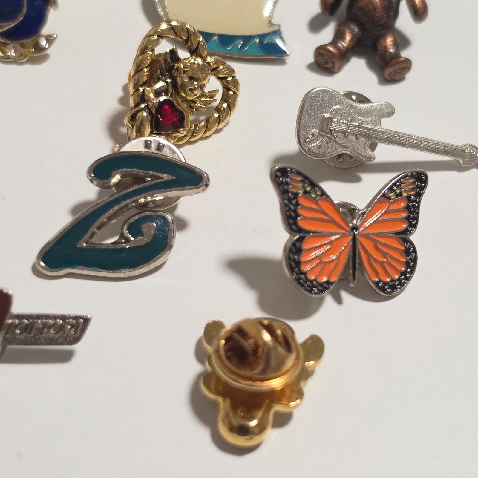 Assorted Enamel Vintage Pins Mix Multi Colour image 3