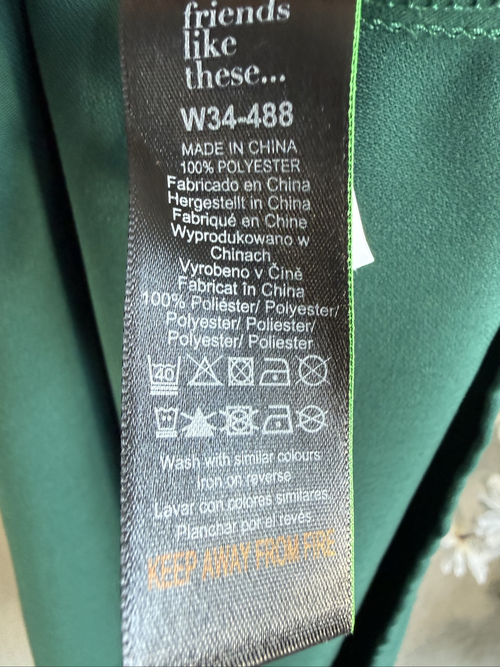 Friends Like These Dark Green Long Sleeve Midi Dress UK 16 Tie Back Elegant image 6