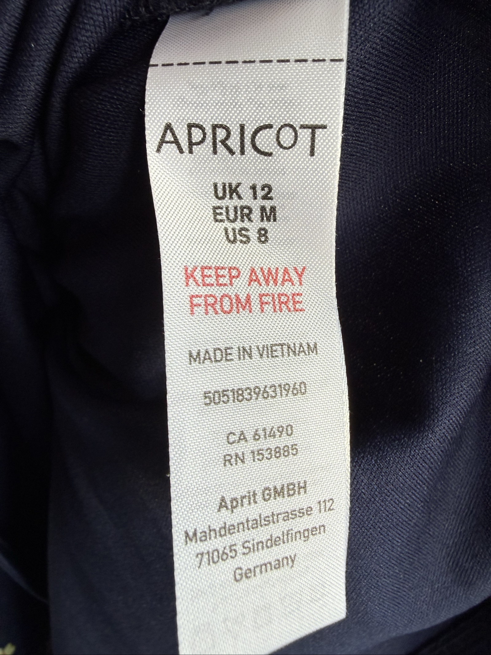 Apricot Navy Floral Wrap Midi Dress UK 12 Ruffle Sleeve Summer Occasion image 6