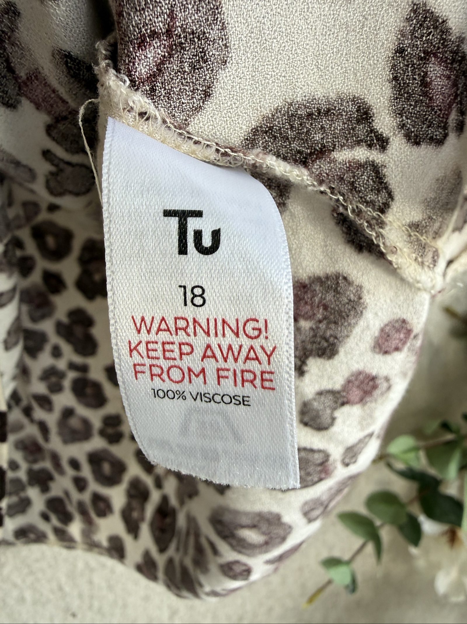 Tu Black & White Animal Print Sleeveless Top UK 18 Elegant Summer Blouse image 5