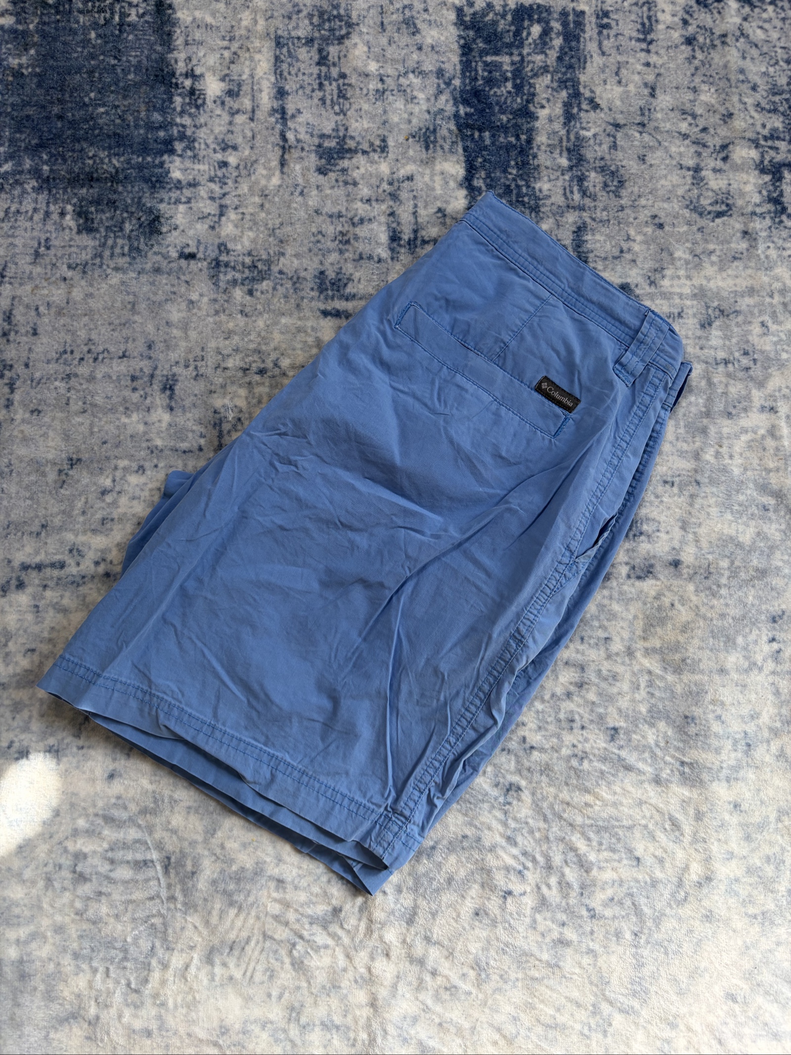 Columbia Blue Cotton Shorts 32 Waist