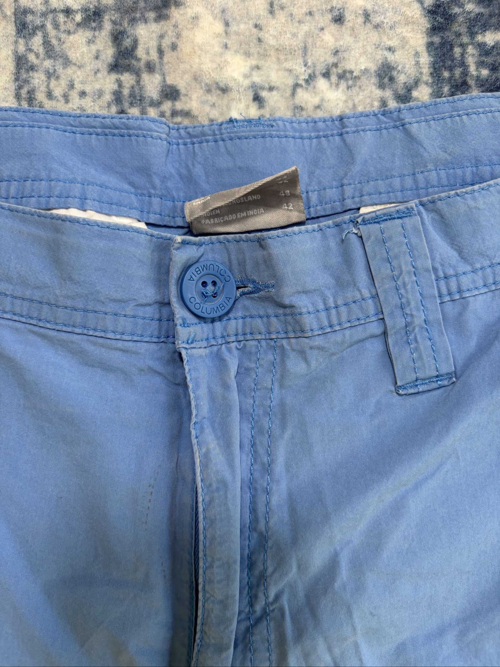 Columbia Blue Cotton Shorts 32 Waist image 4