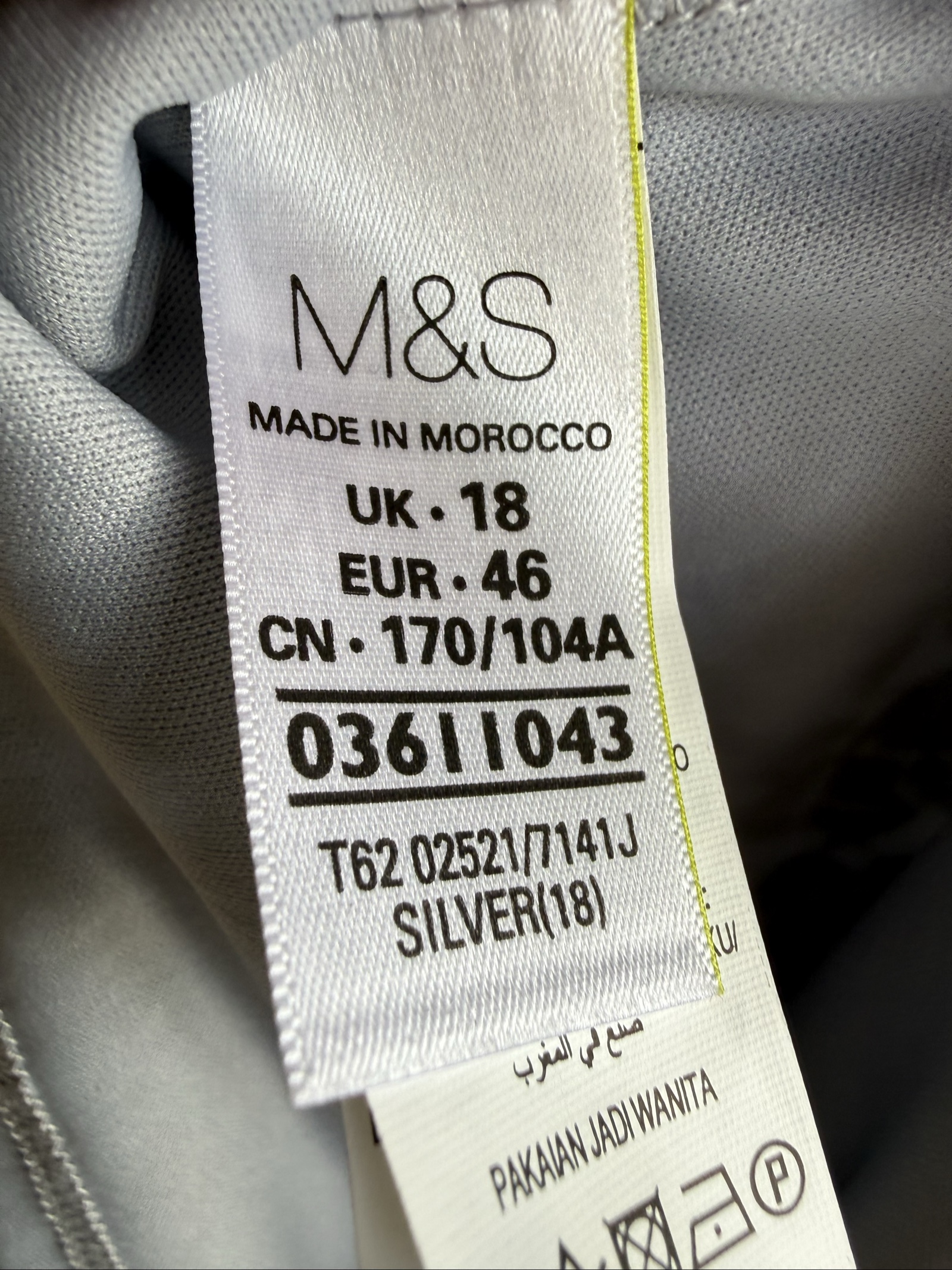 M&S Silver Lace V-Neck Dress UK 18 Elegant Sequined Occasion Style image 5