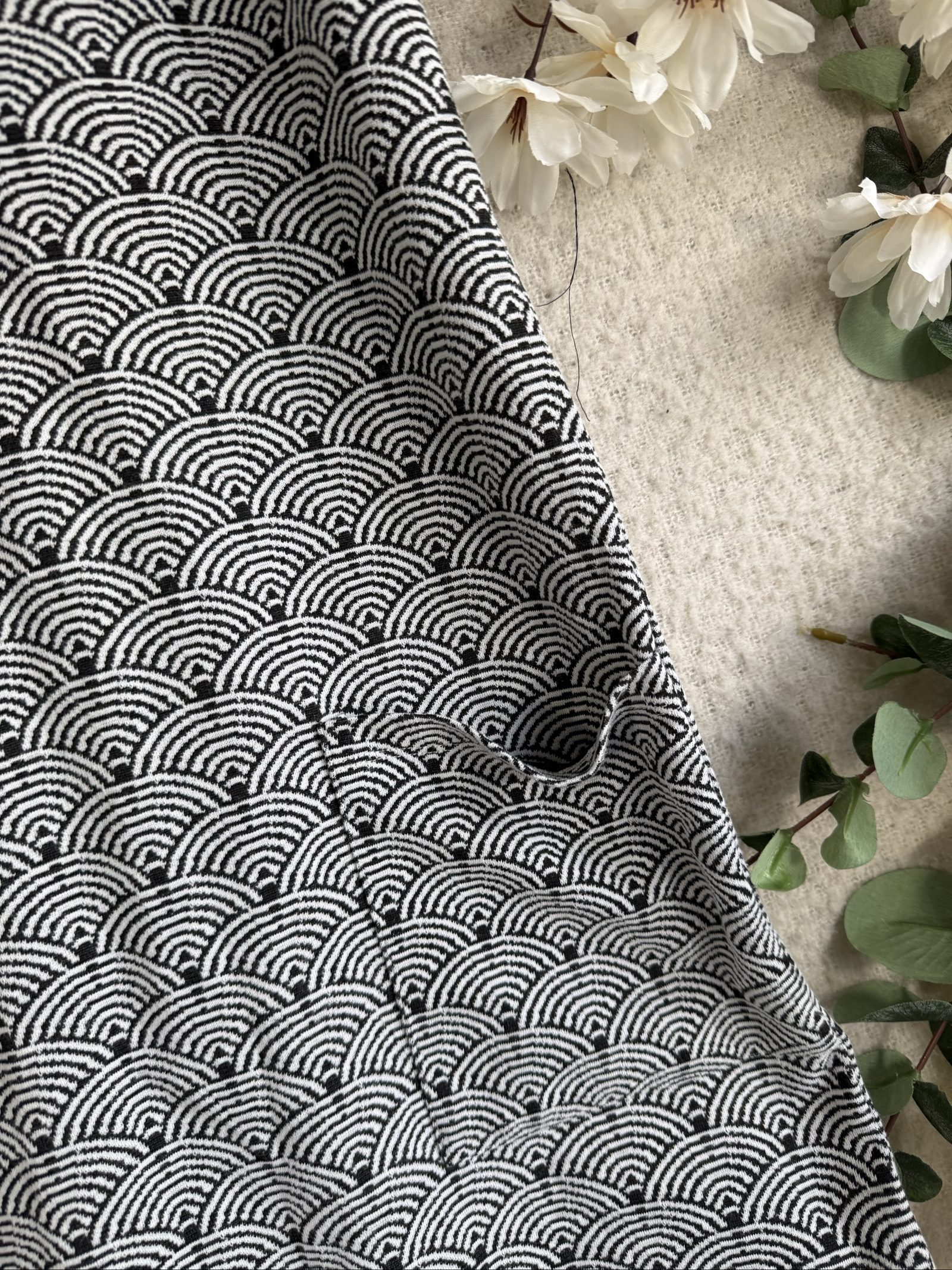White Stuff Black & White Patterned Shift Dress UK 10 Classic Casual Style image 5