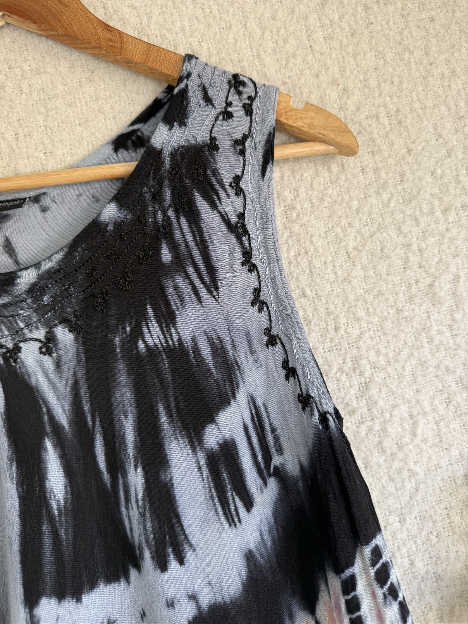 Corte Hindu Multi Tie Dye Sleeveless Summer Dress Free Size Chic Boho image 2