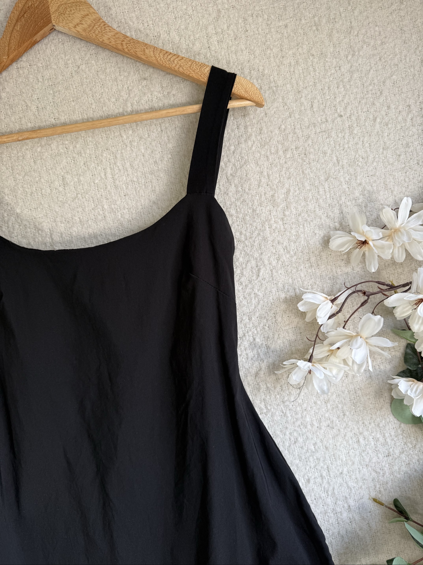 Vesper Black Asymmetric Midi Dress UK 6 Classic Elegant Party Style image 2