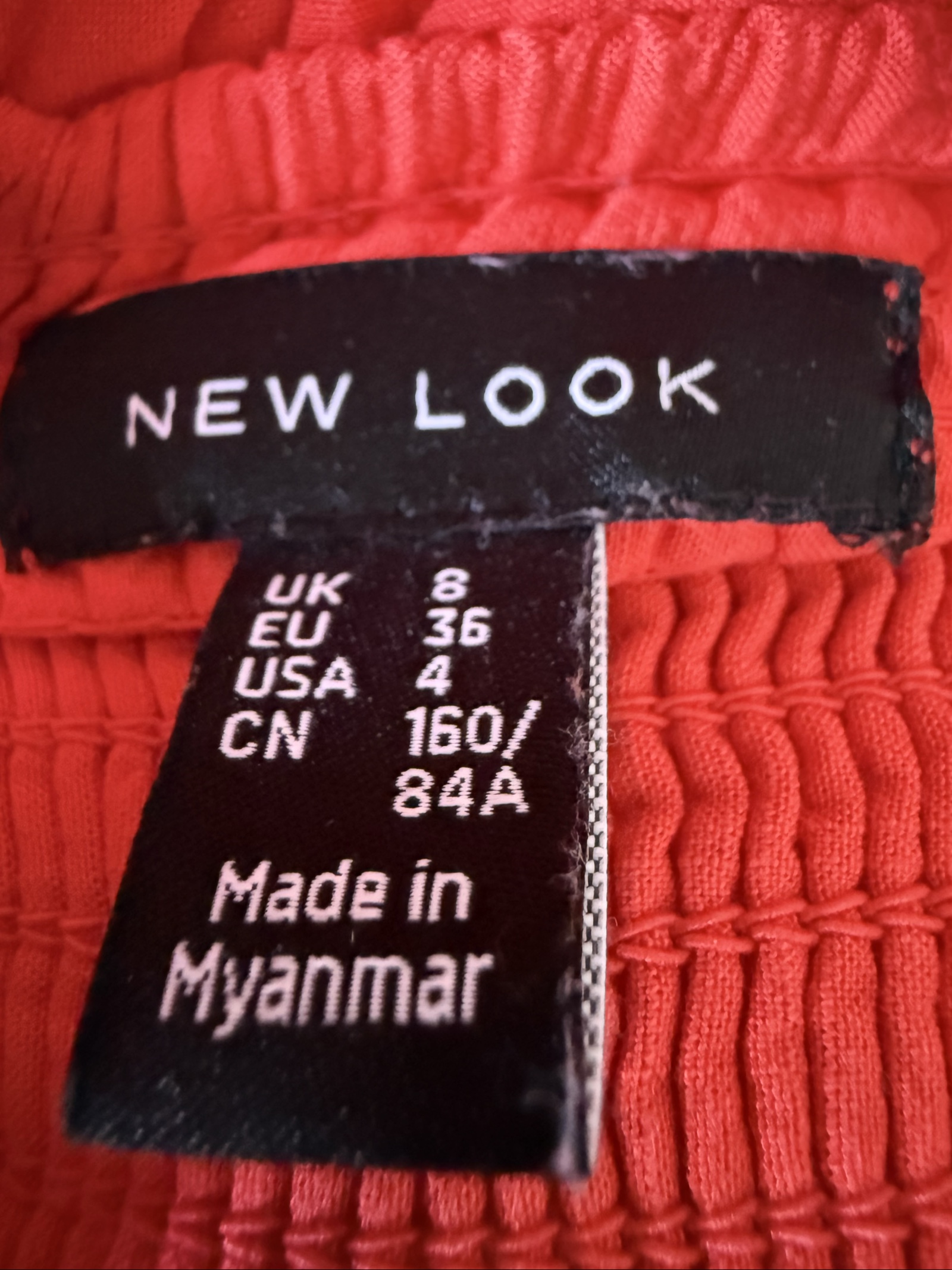 New Look Red Sleeveless Summer Dress UK 8 Lightweight Viscose image 3