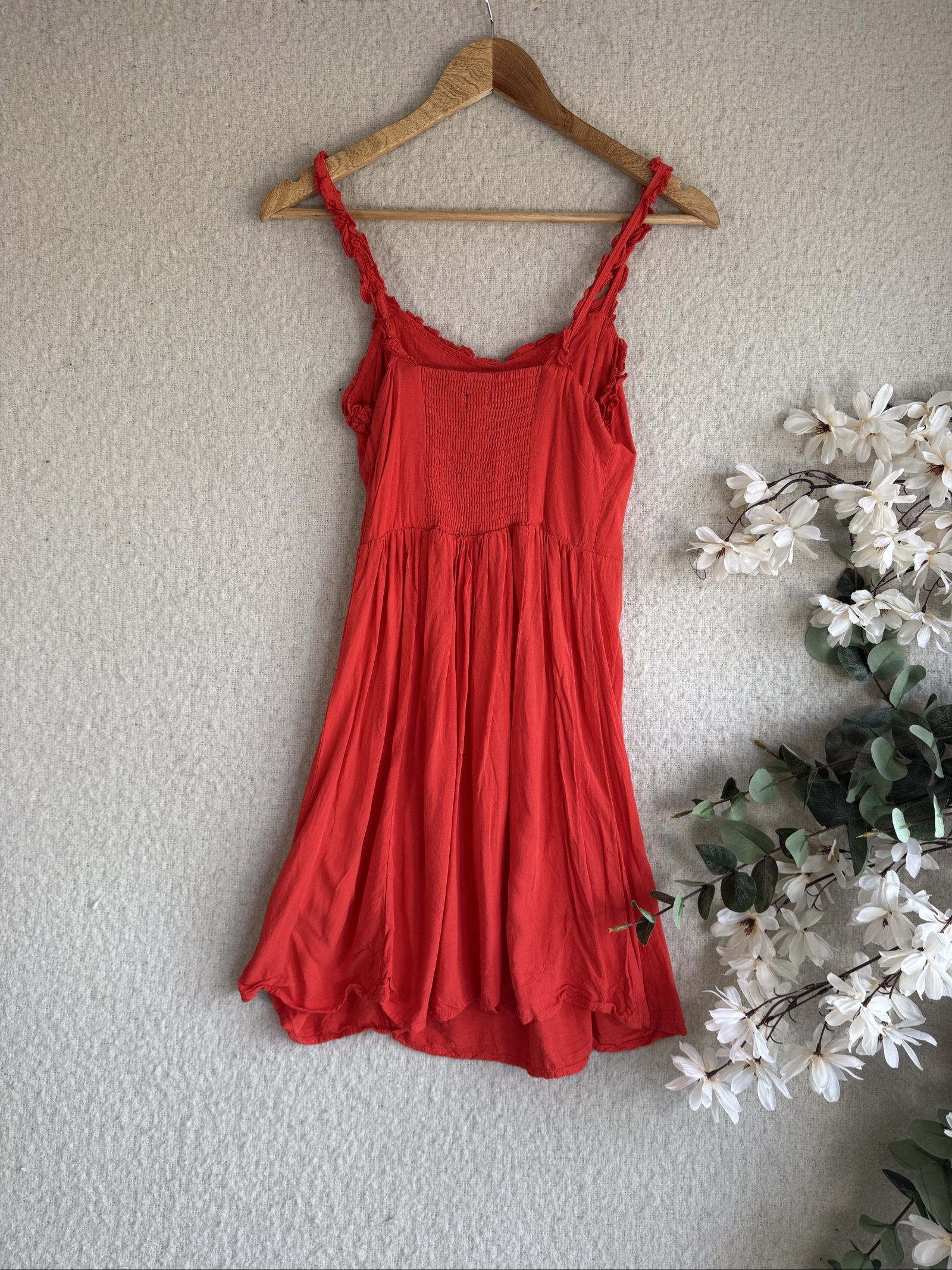 New Look Red Sleeveless Summer Dress UK 8 Lightweight Viscose image 4
