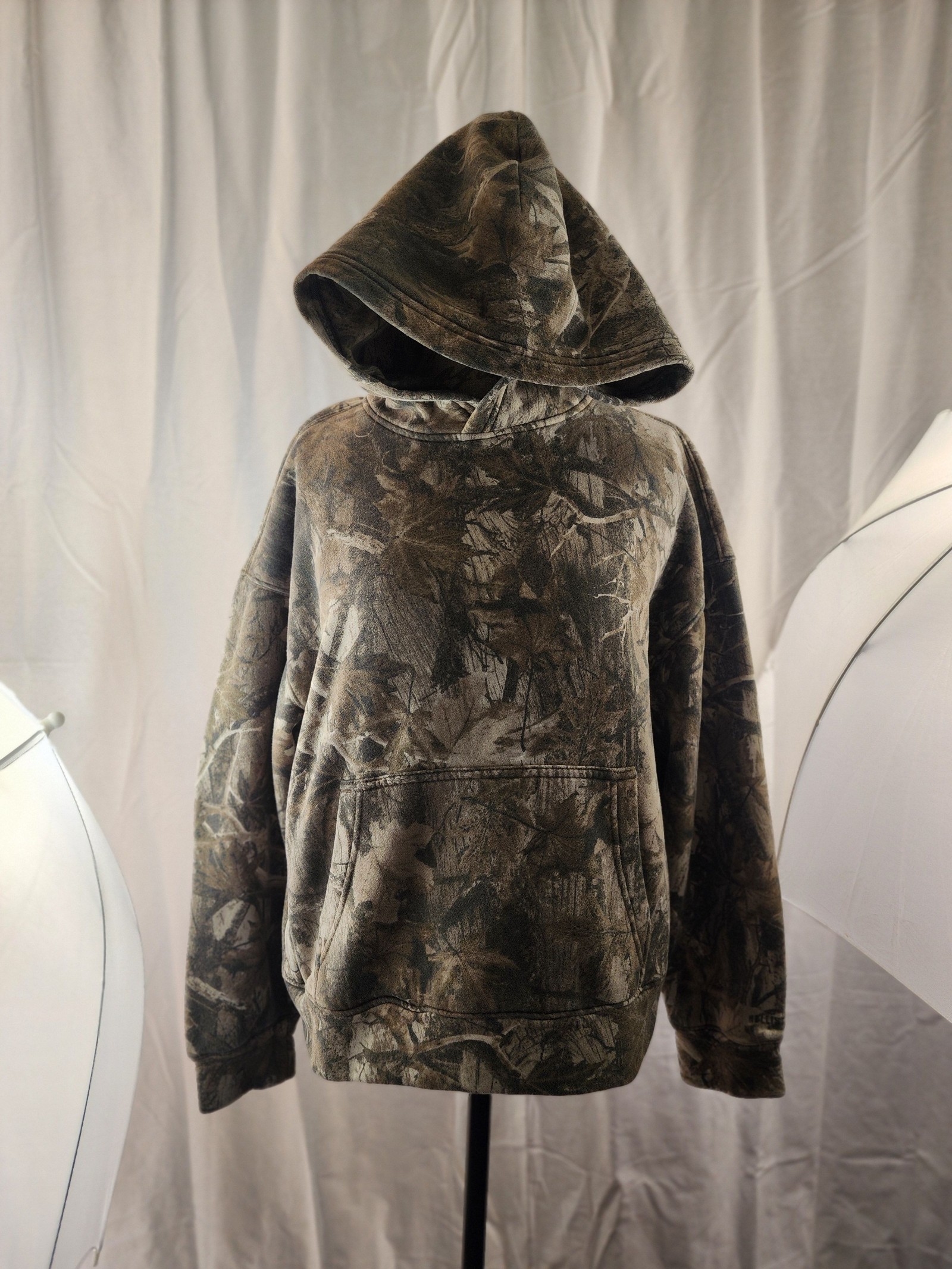 Hollister Brown Camouflage Hoodie Small Boxy Fit