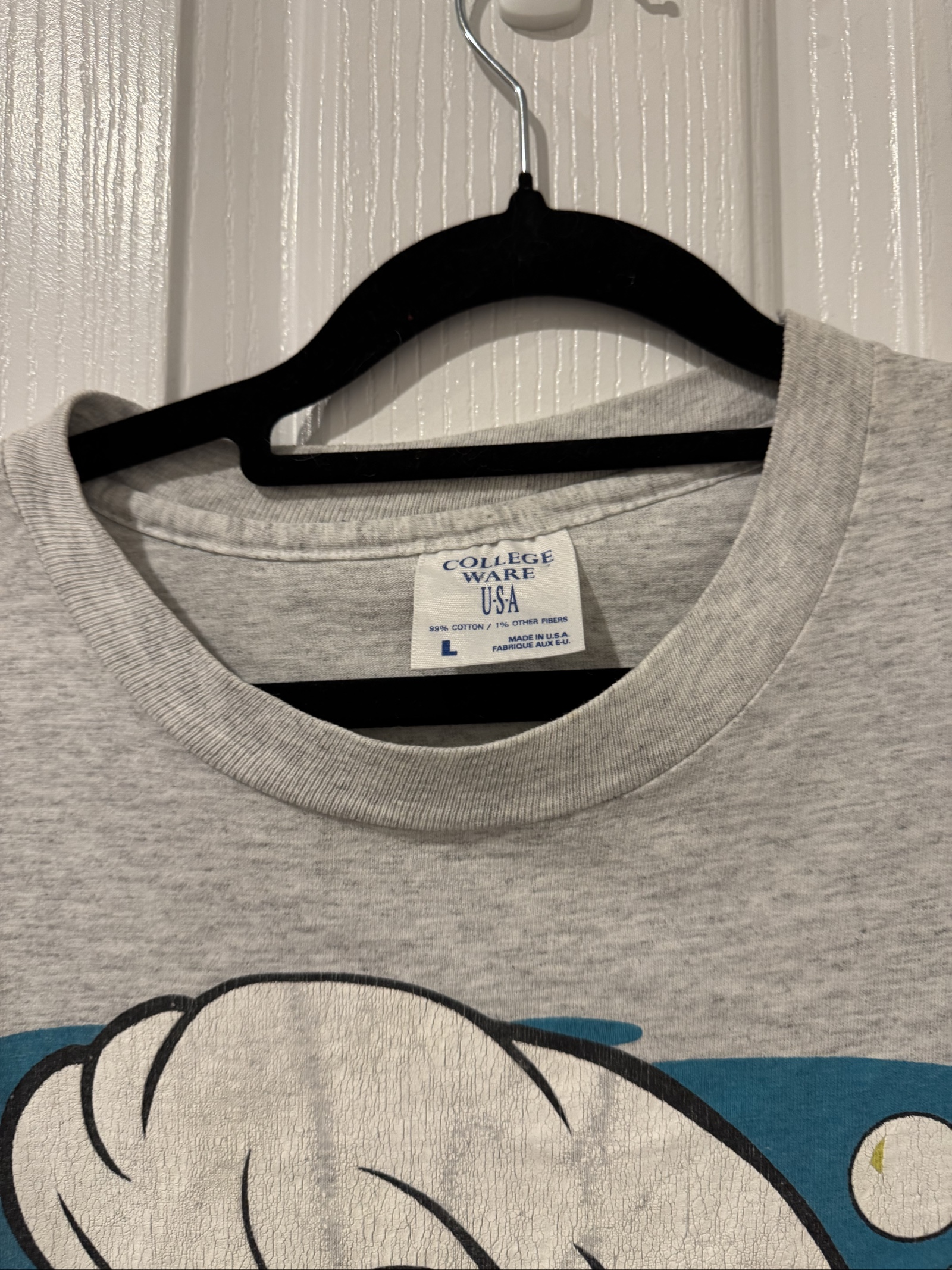 College Ware USA Grey Sylvester Sailor T-Shirt Large Cartoon Print image 3